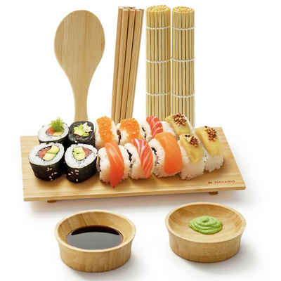 Navaris Sushi-Roller Sushi Maker Set für Einsteiger - Sushi Set zum selber machen - Bambus, (1-tlg)