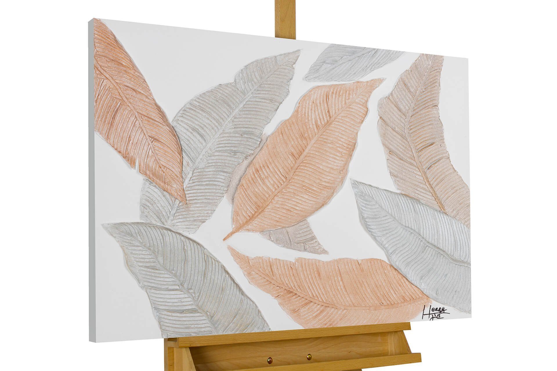 KUNSTLOFT Gemälde Magie des Herbstes 100x75 cm, Leinwandbild 100% HANDGEMALT Wandbild Wohnzimmer | Ölbilder