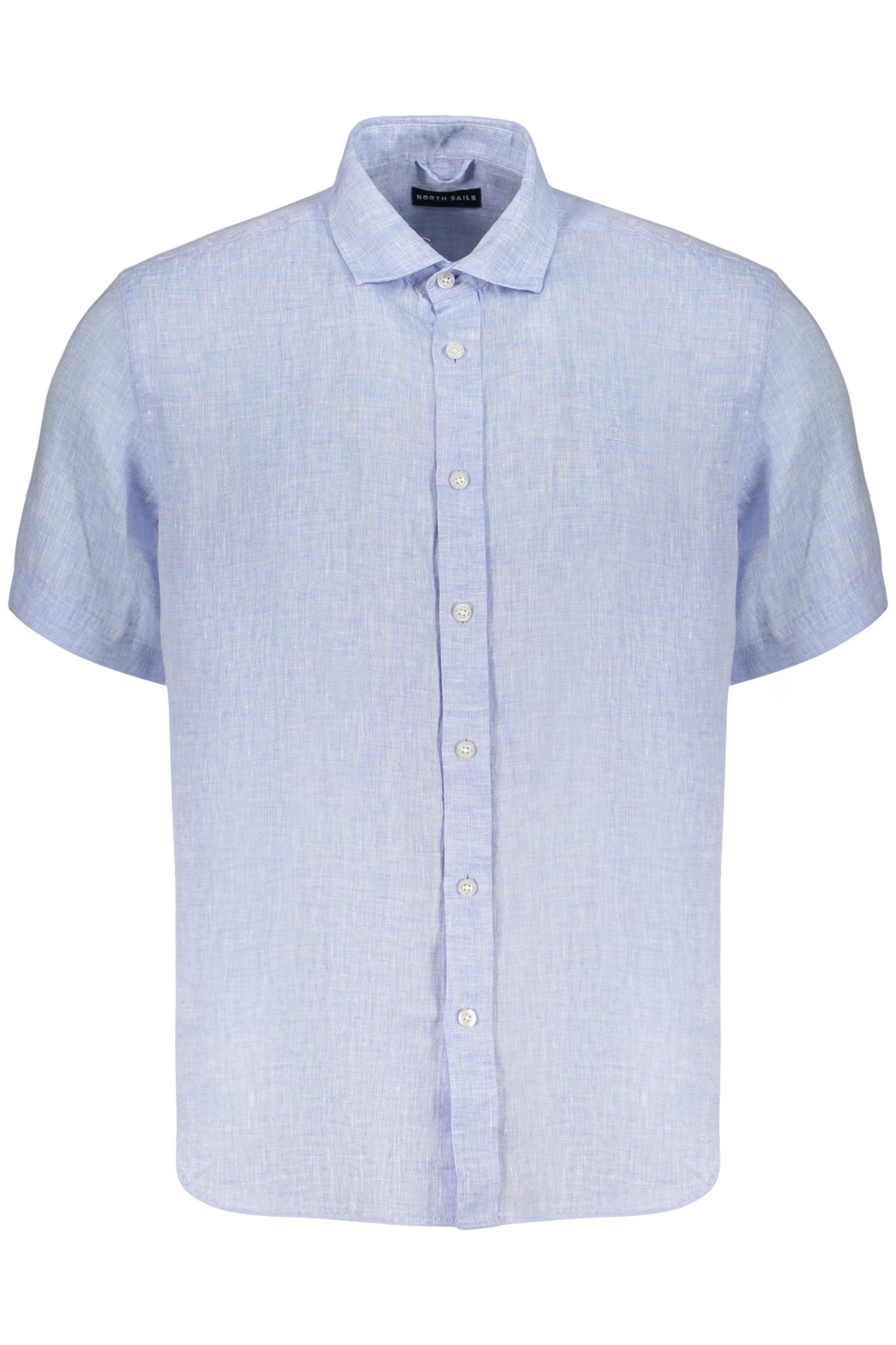 North Sails Langarmhemd Herren Kurzarmhemd Blau mit Spread-Kragen - Ocean Positive Design