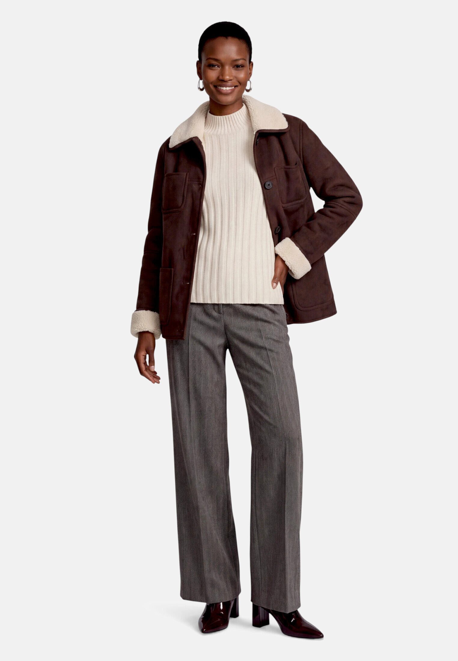Zero Canvasjacke Damen mit aufgesetzten Taschen