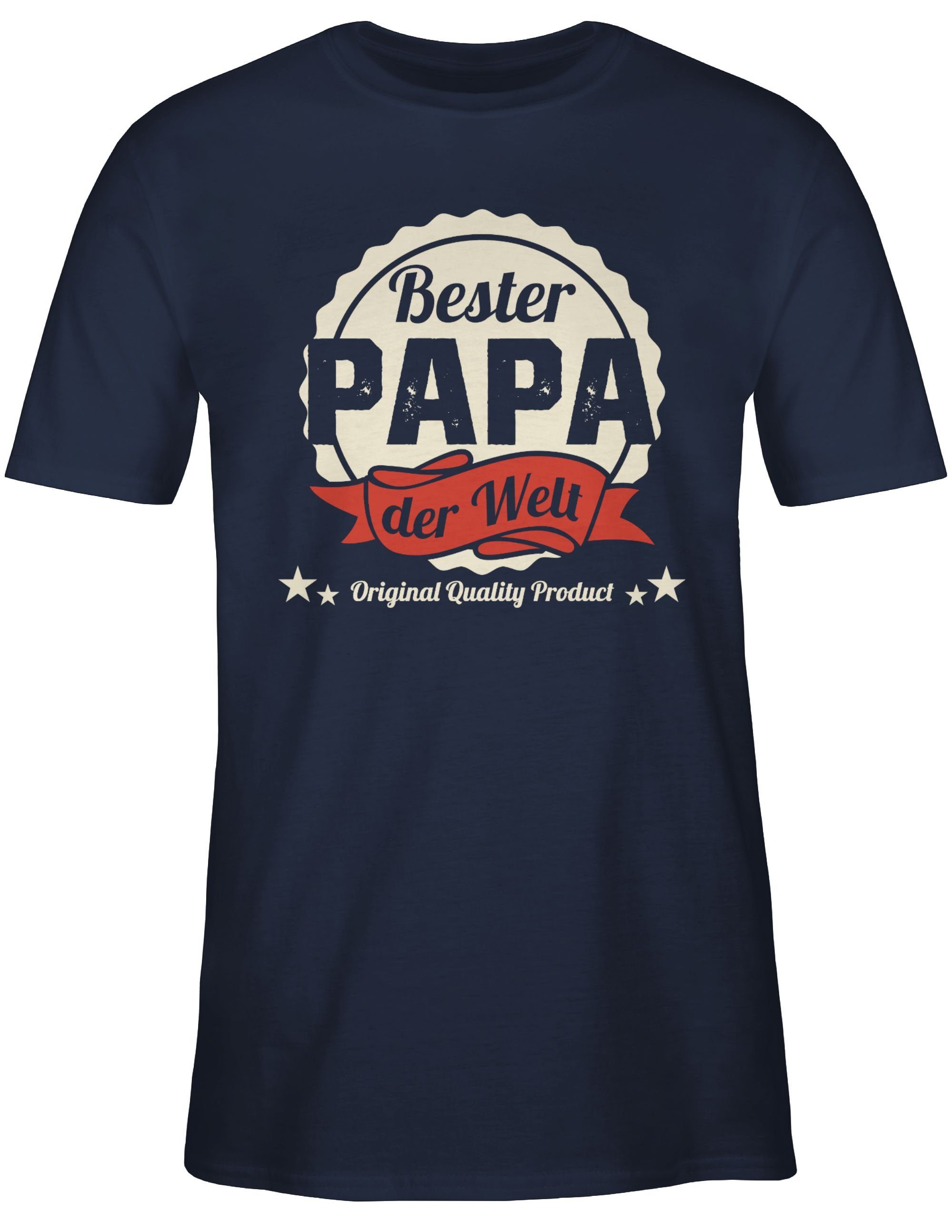 Vatertag für Blau Navy Shirtracer Papa Papa 01 T-Shirt Welt der Bester Geschenk