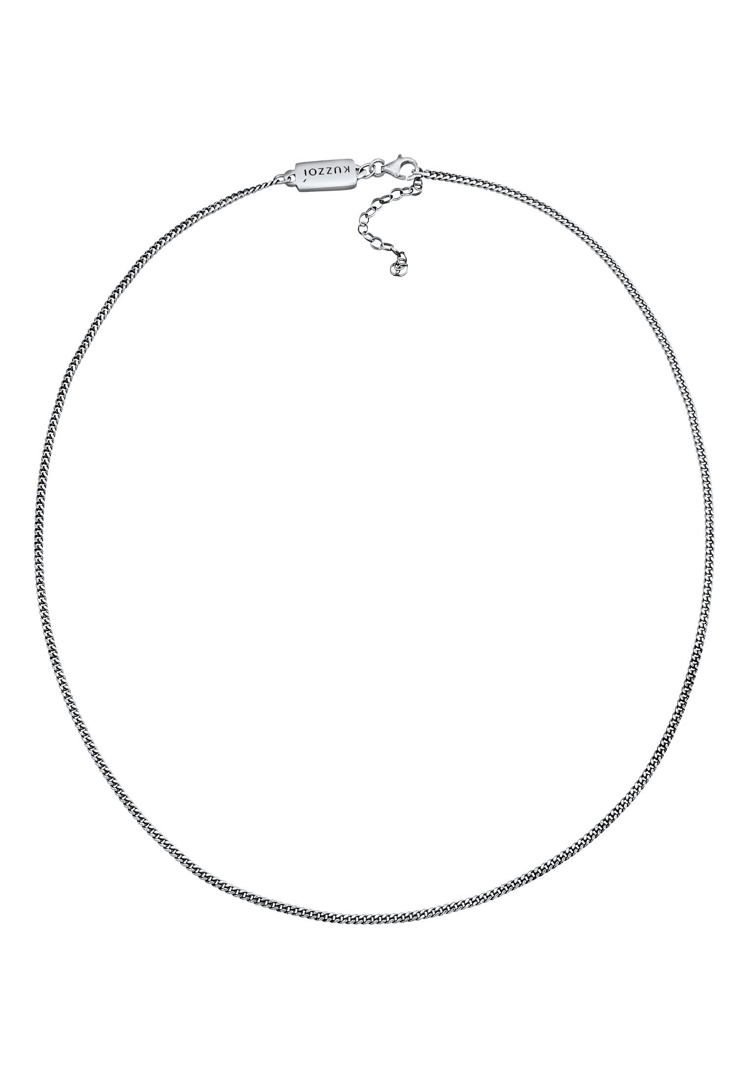 Kuzzoi Silberkette Herren Panzerkette Basic Fein 925 Silber