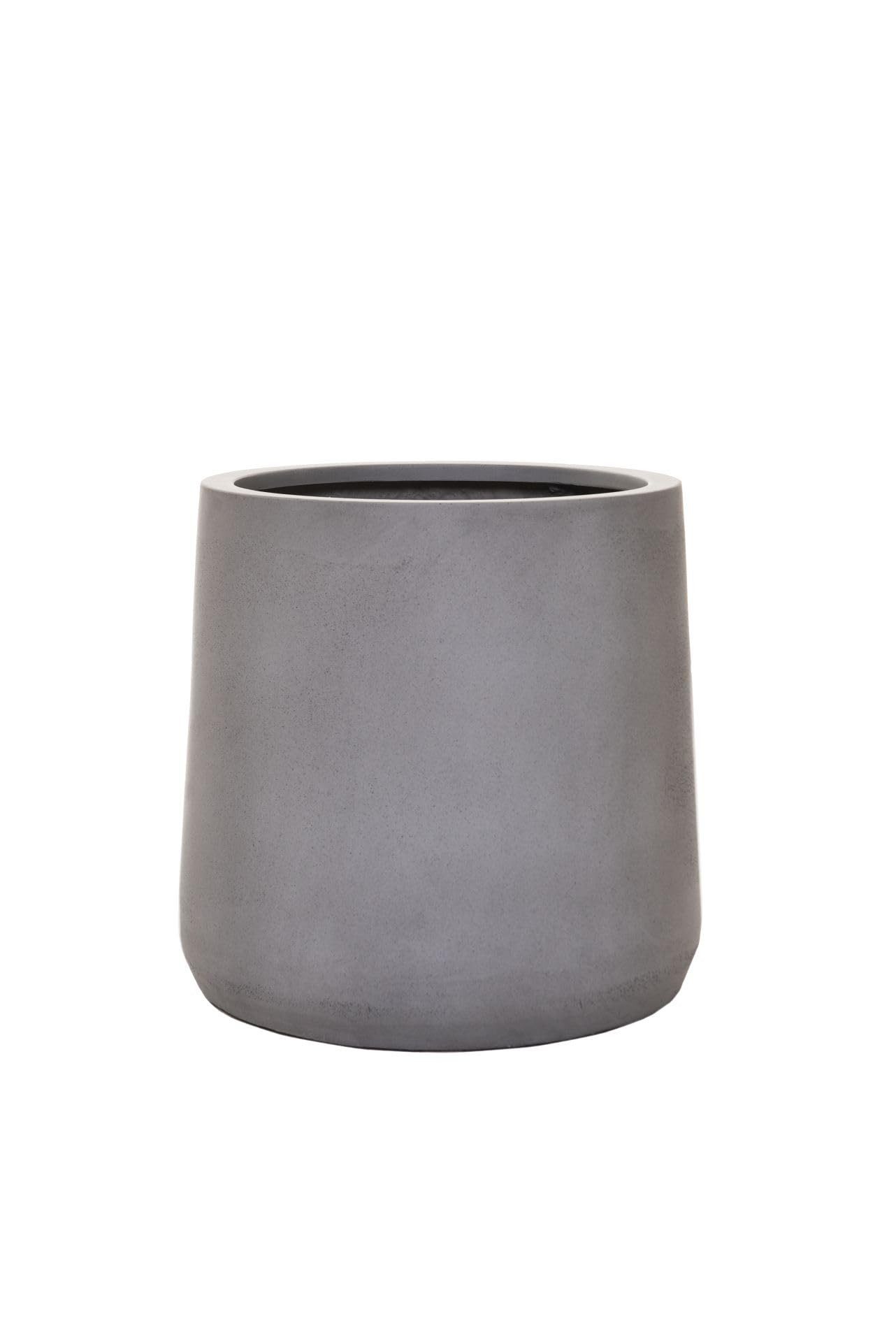 VIVANNO Blumentopf Fiberglas VEKRA Rund - Betongrau Beton-Design (1 St), 42x40 cm