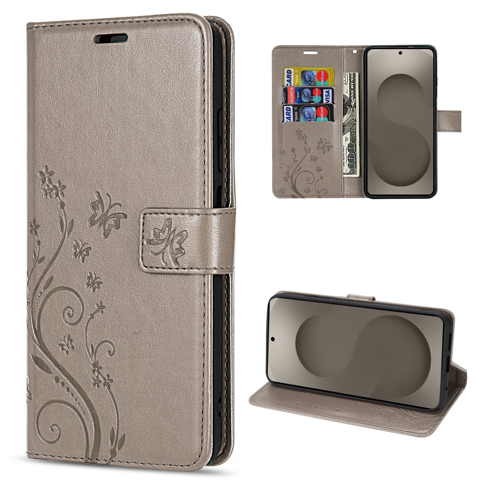 betterfon Handyhülle für Samsung Galaxy S26 Hülle Wallet Case Kartenfächern, Hergestellt aus PU-Leder & weichem TPU