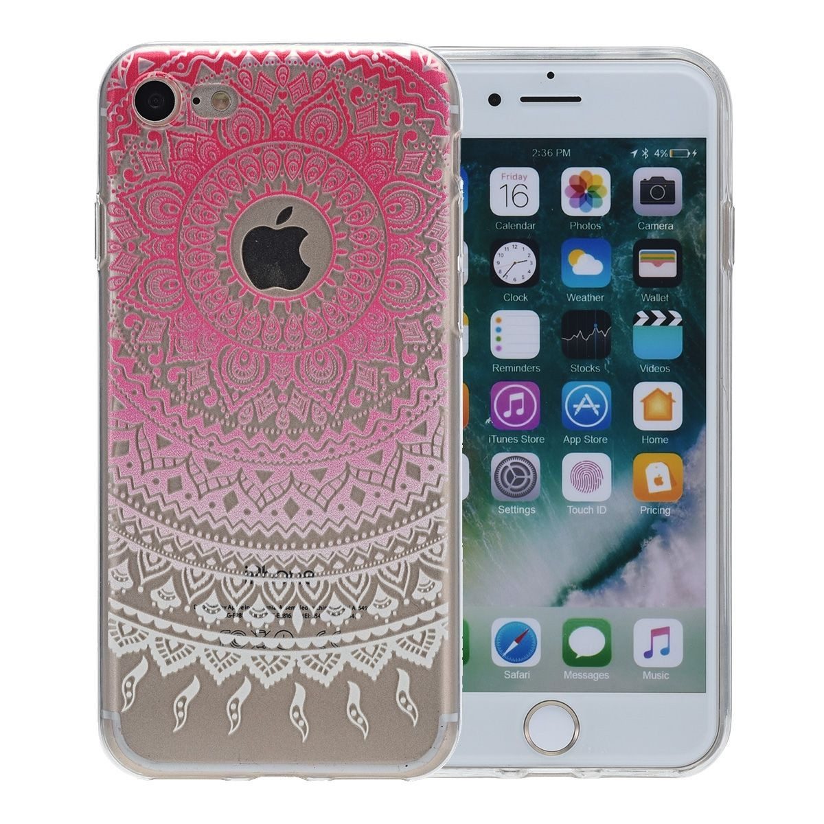 König Design Handyhülle Apple iPhone 8, Apple iPhone 8 Handyhülle Backcover Rosa