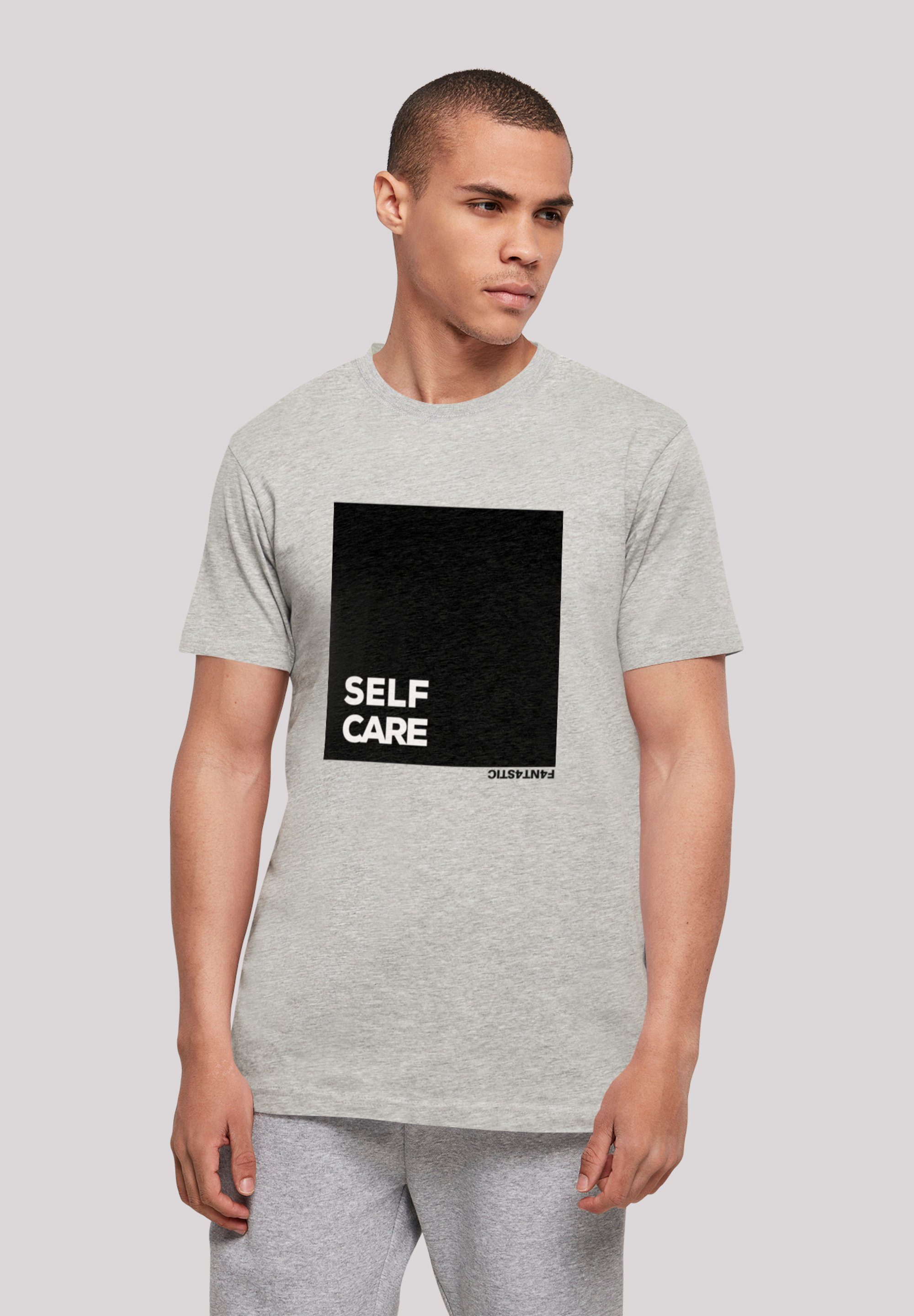 F4NT4STIC T-Shirt SELF CARE TEE UNISEX Print heather grey