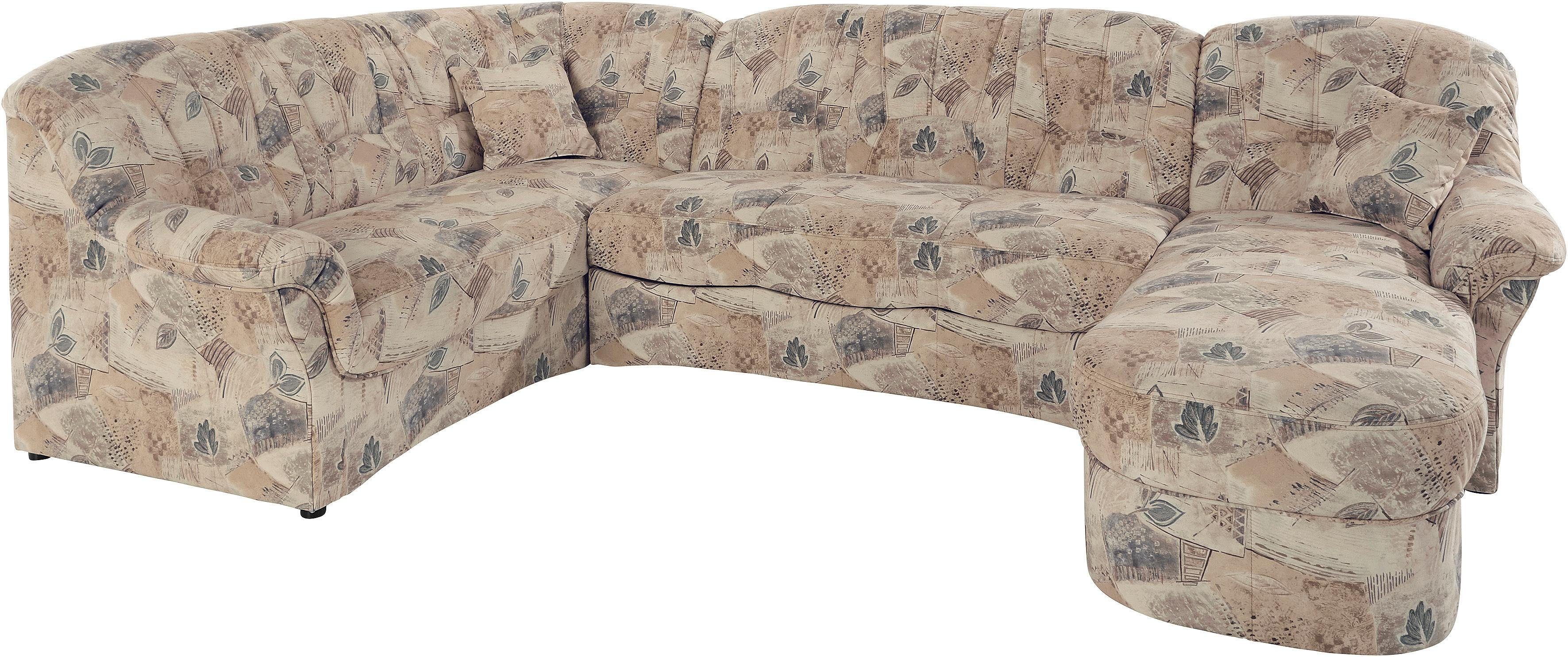 DOMO collection Wohnlandschaft Bahia mit viel Platz, zeitloses Design, U-Form, Microfaser MELROSE®, mocca