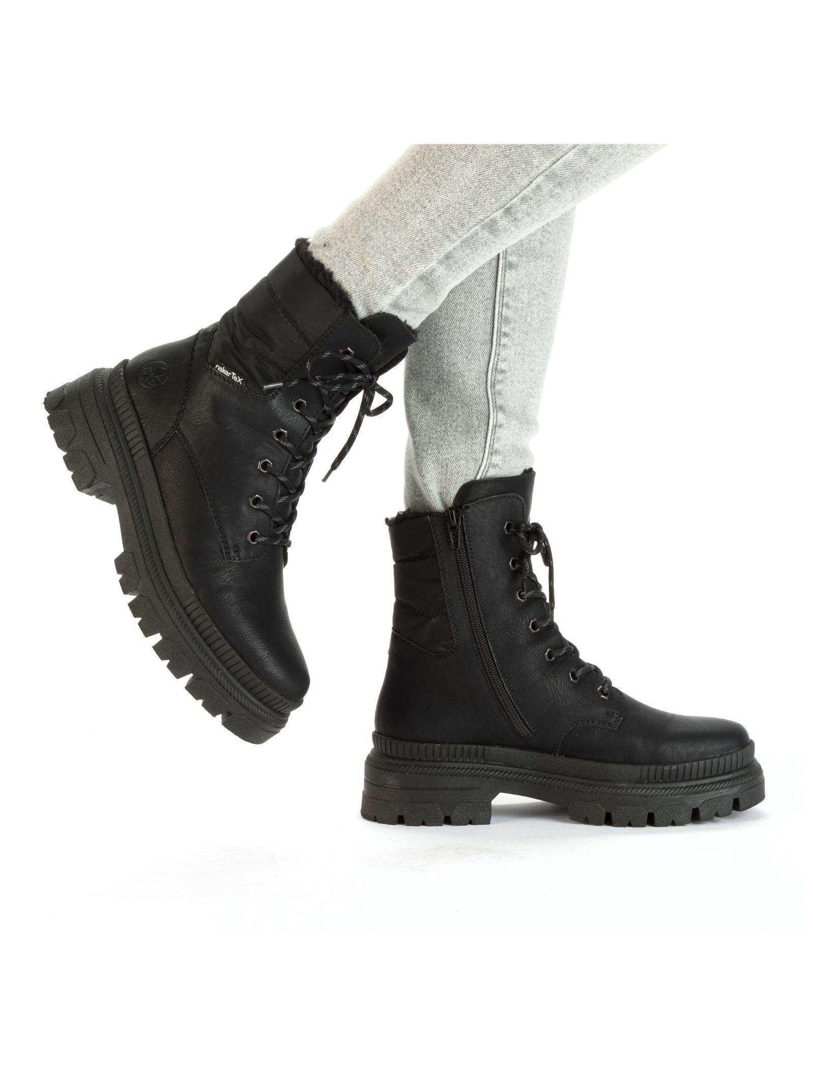 Rieker Rieker Stiefelette Lederimitat Schnürstiefelette