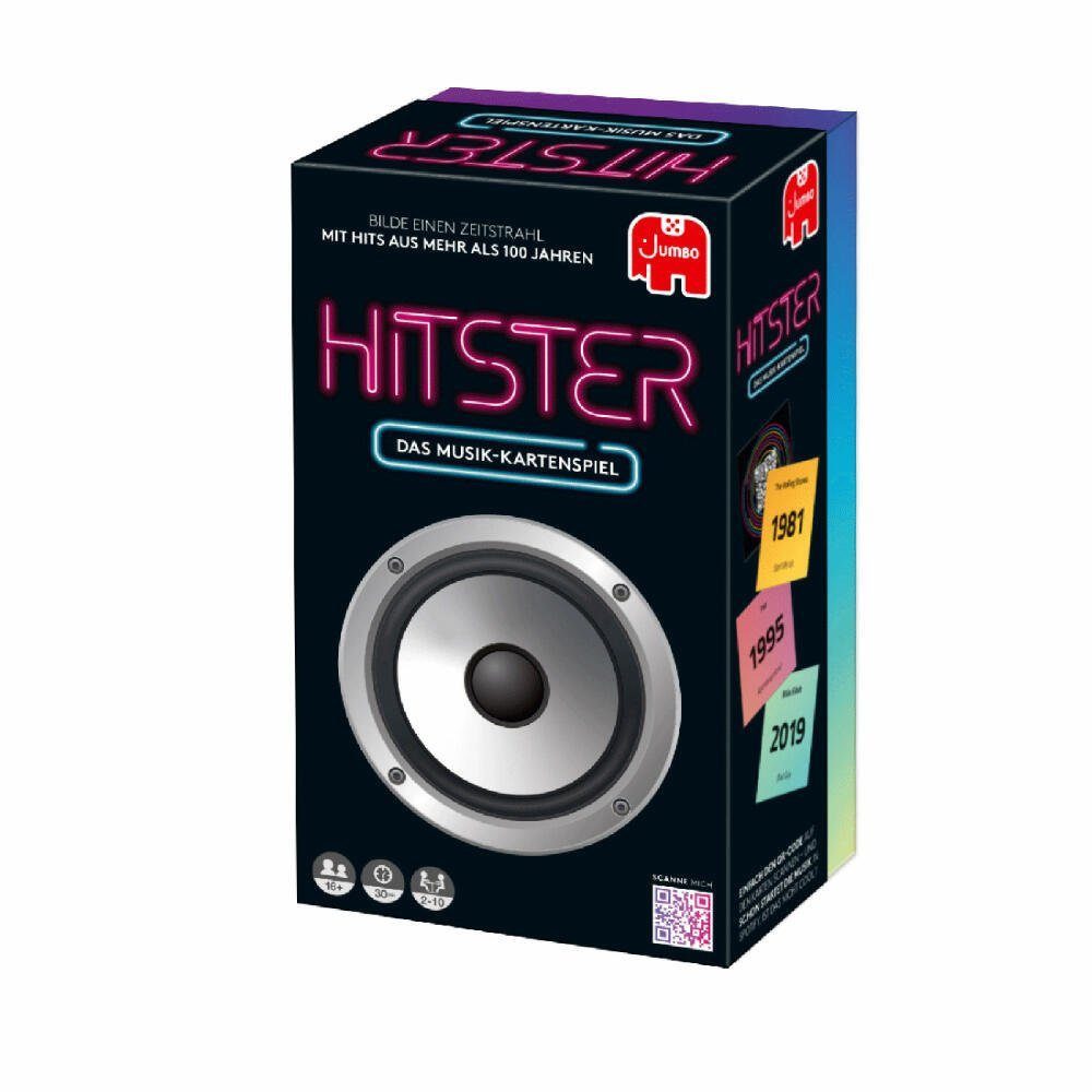 Jumbo Spiele Spielesammlung Hitster Das Musik-Partyspiel, 100 Jahre Hits Guilty Pleasure/ Schlager Party/ Summer Party/ Rock