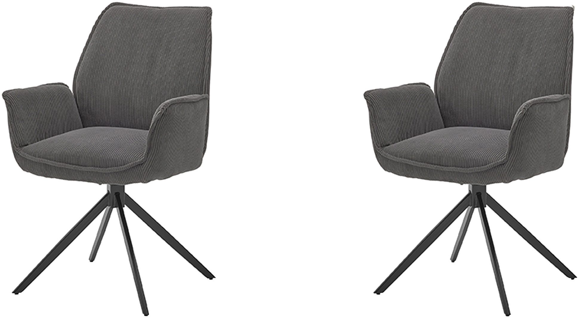 Musterring Esszimmerstuhl Tiama (Set, 2 St), Stativgestell aus Eisen schwar günstig online kaufen