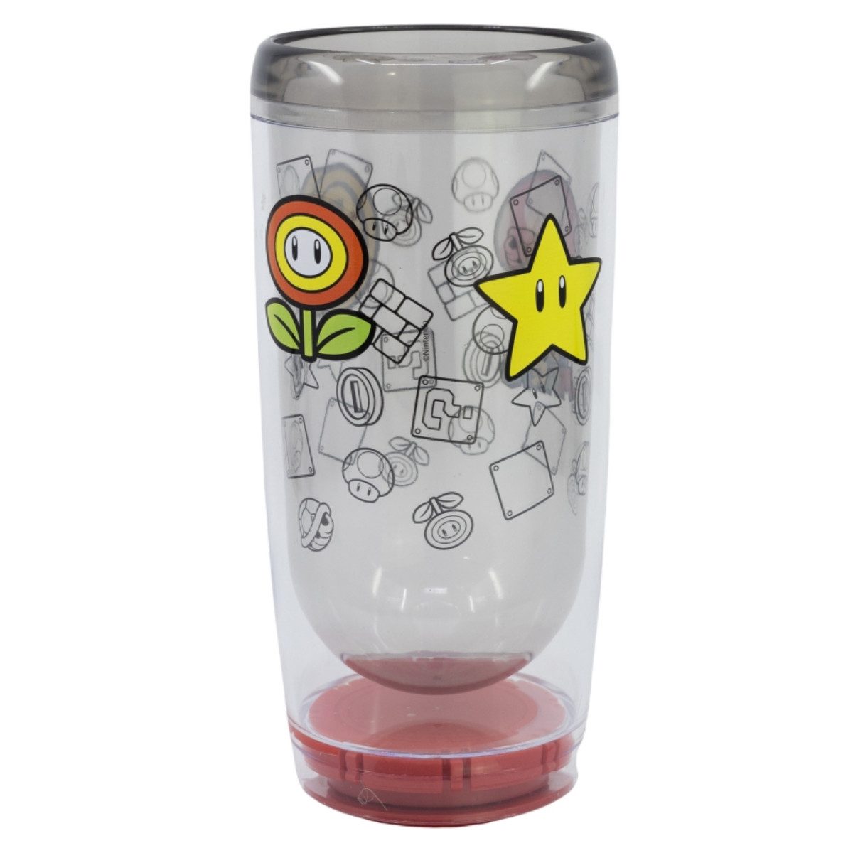 Storline Thermobecher Super Mario Smartgrip 705 ml Doppelwandiger Thermo-Tumbler Anti-Kipp, Plastik