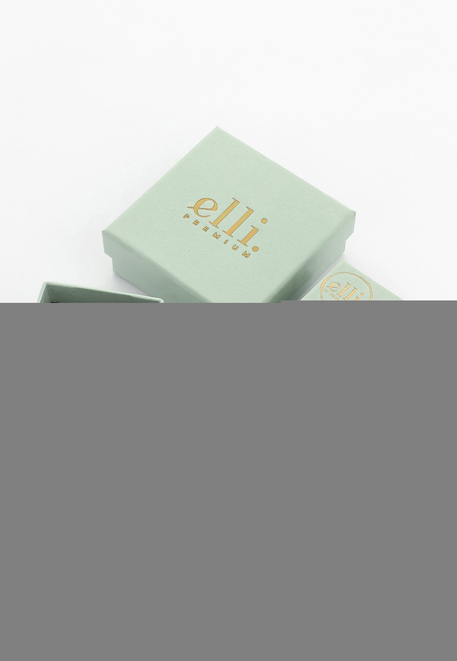 Elli Premium Tropfen vergoldet, Tropfen Silber Paar 925 Quarz Grüner Hänger Ohrhänger