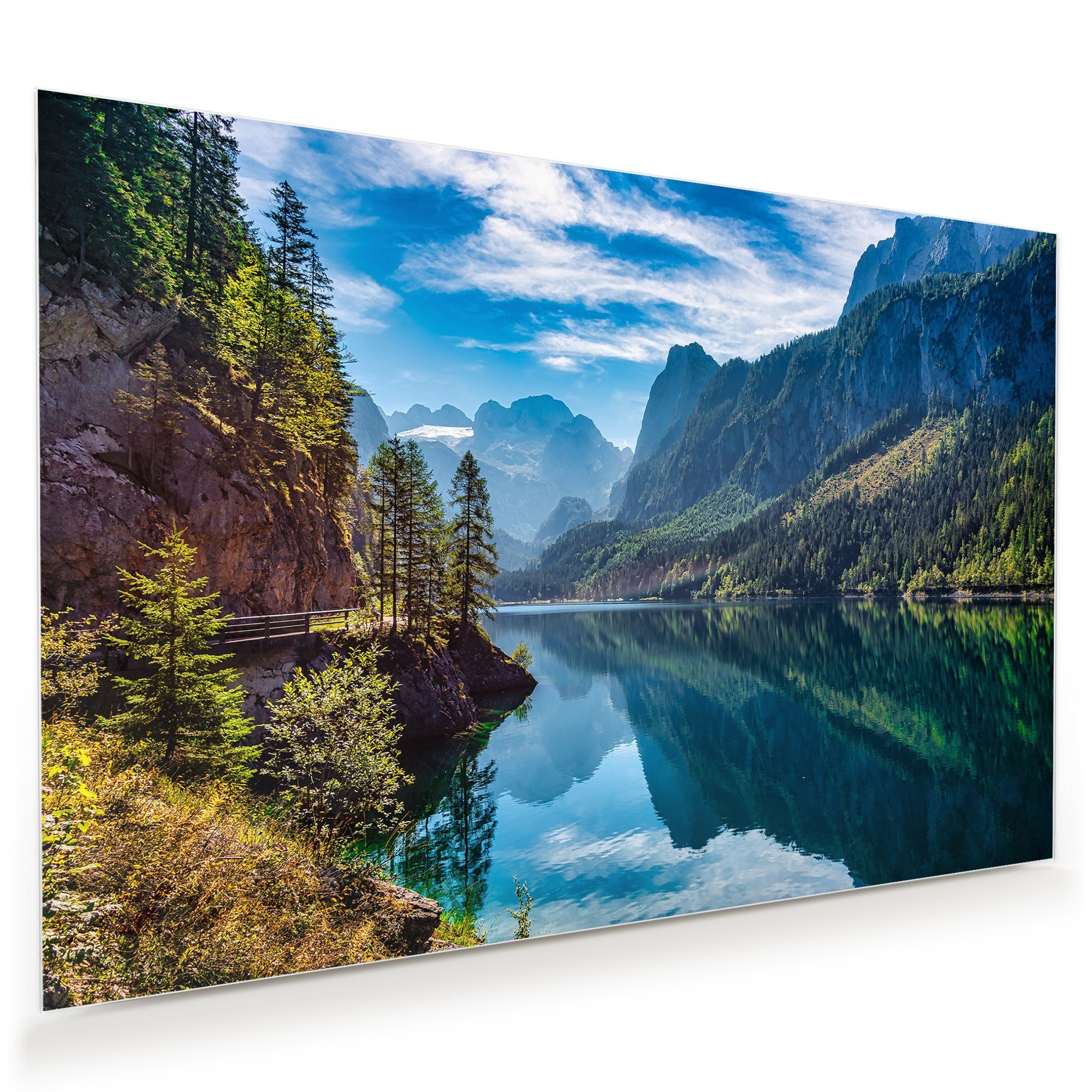 Primedeco Glasbild Wandbild Gosau (Gosausee) Salzkammergut mit Aufhängung, günstig online kaufen