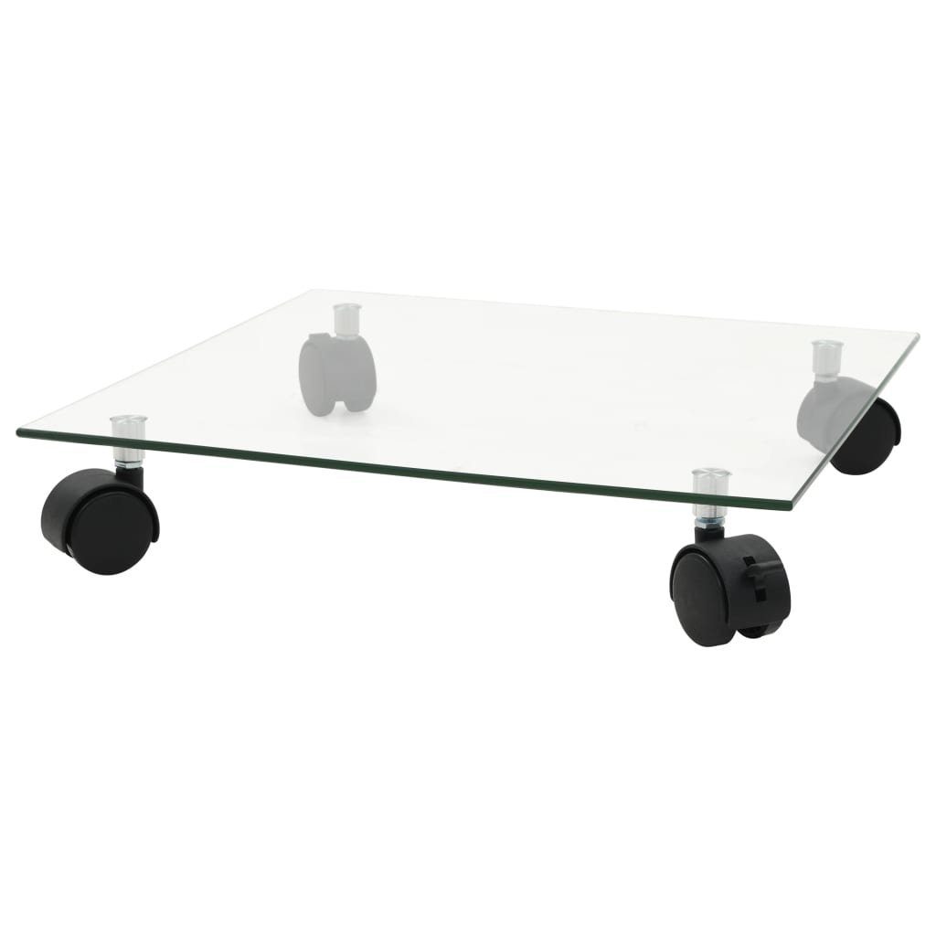 vidaXL Blumenständer Pflanzenständer mit Rollen 2 Stück Hartglas 35x35 cm Quadrat (2 St), 2x Pflanzenroller Hartglas 35x35cm Untersetzer Blumenroller Rollbrett – Bild 2 von 5