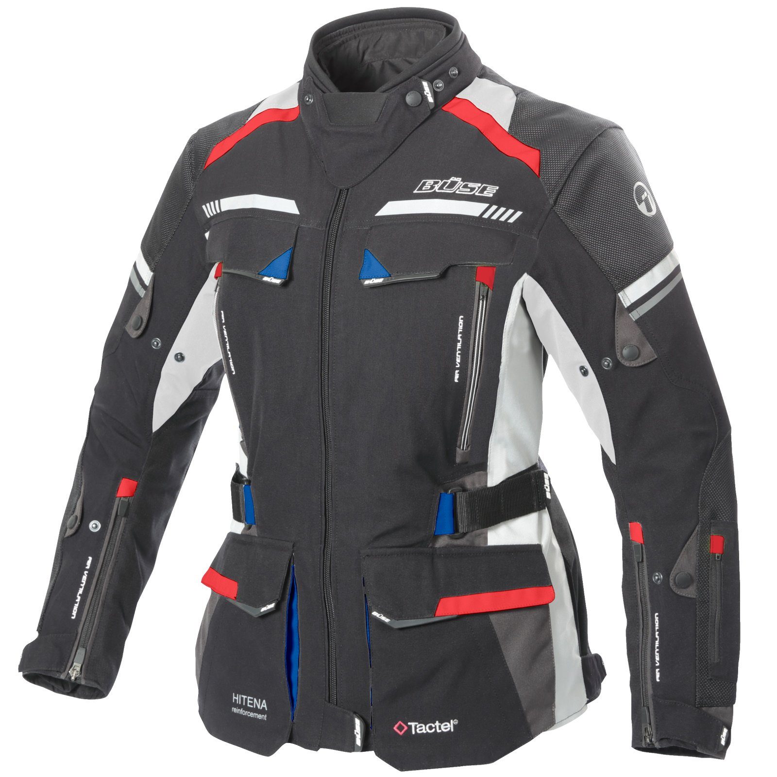 Büse Motorradjacke / II schwarz Grau/Blau/Rot rot blau Büse Jacke Damen / Highland