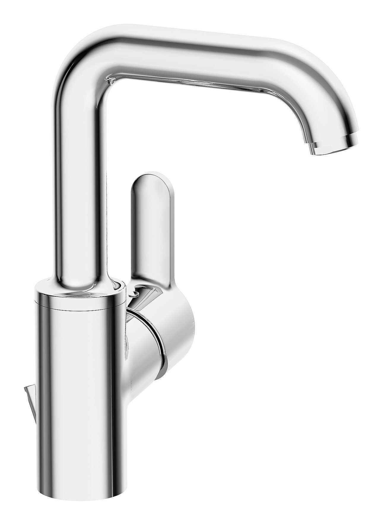 HANSA Waschtischarmatur Hansaprimo Einhand-Einlochbatterie mit Zugstangen-Ablaufgarnitur Ausladung 142 mm