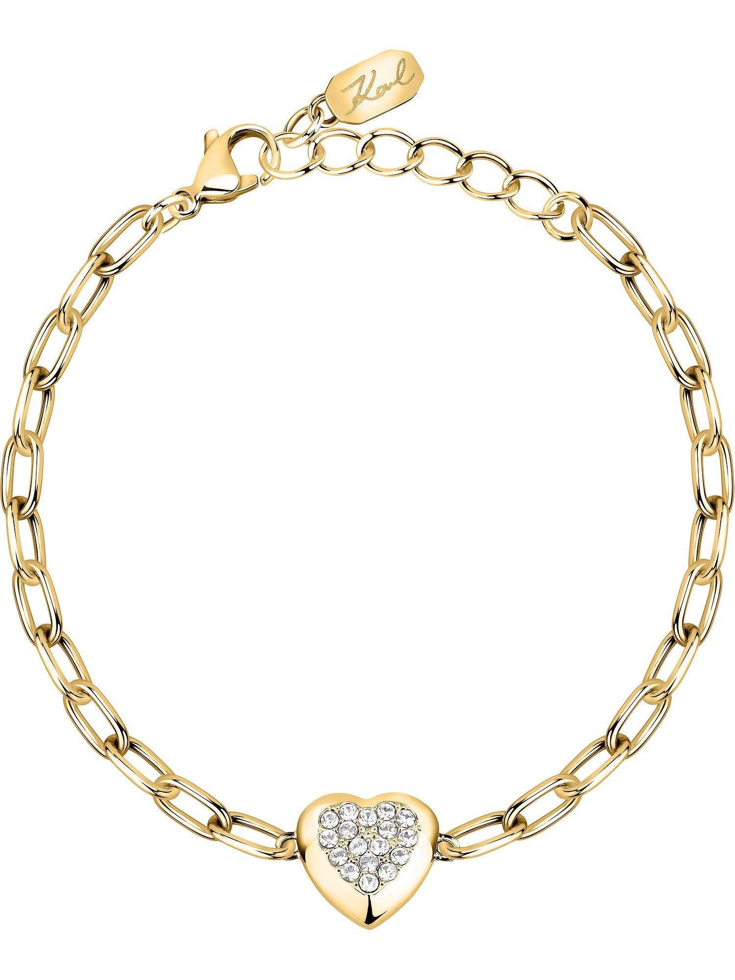 KARL LAGERFELD Armband Karl Lagerfeld Damen-Armband Edelstahl 17 Kristall