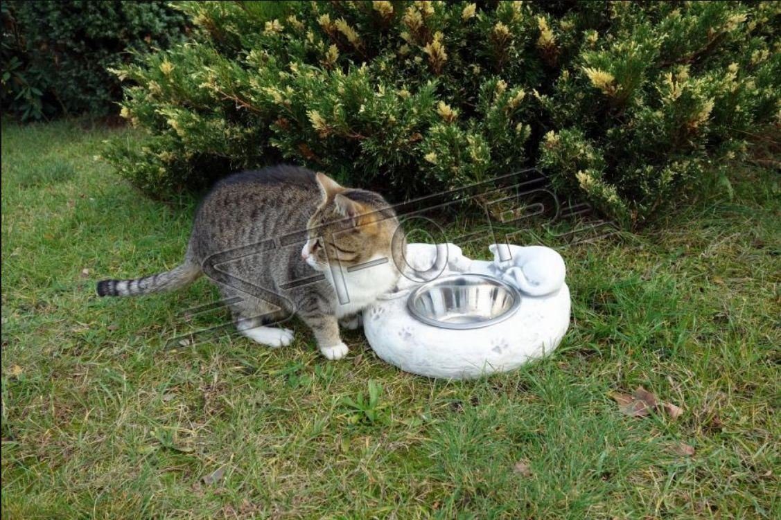 JVmoebel Skulptur Wasser Trinkbrunnen Gefäss Kunde Trink Behälter Katzen Tränke