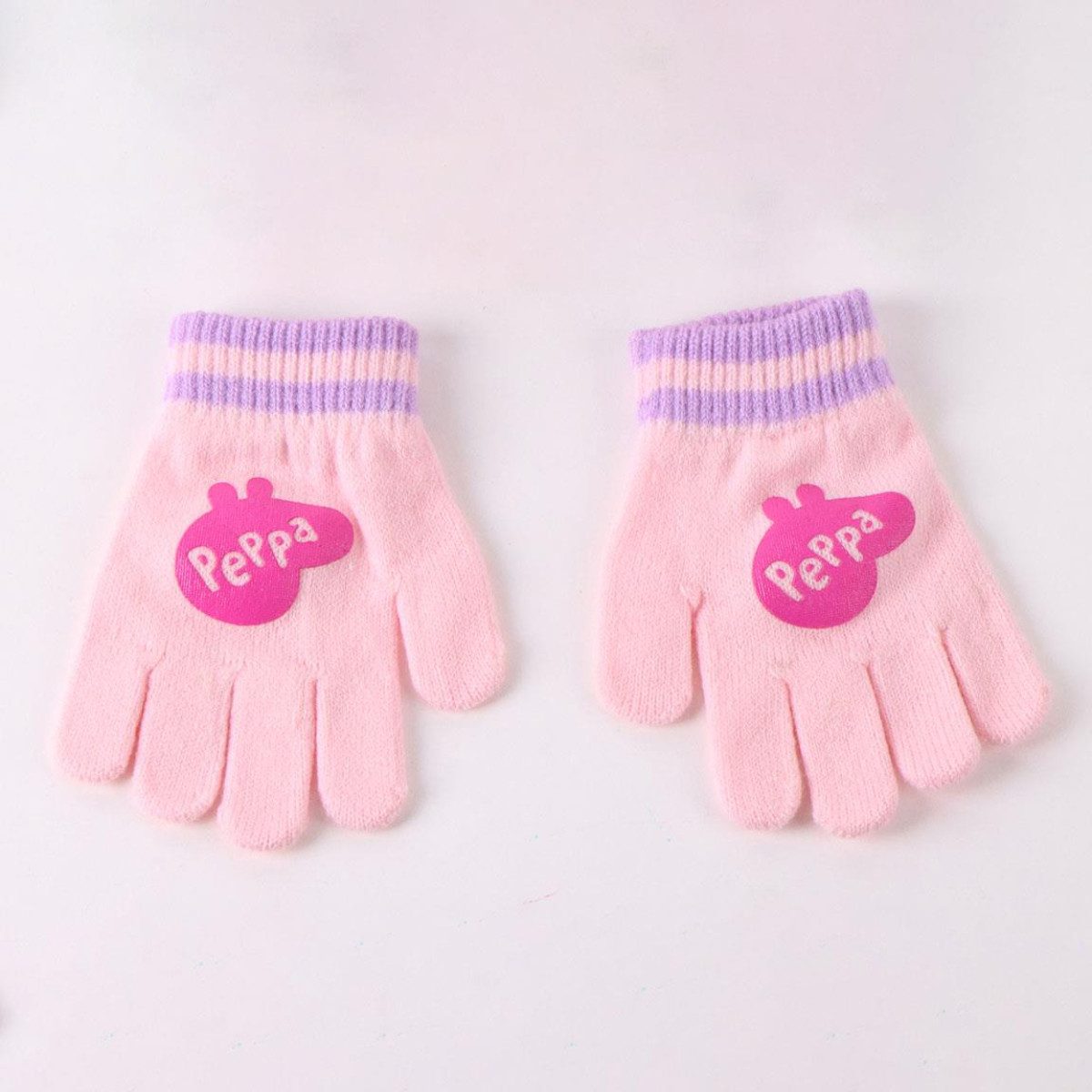 Cerda Mütze & Schal Peppa Pig Kinder 3 Teilig Mütze & Schal & Handschuhe Set