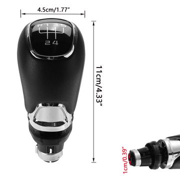 AUDEW Schalthebel (5 Gang Auto Schaltknauf Kunstleder für Skoda/Octavia A7 MK3 2013-2017)