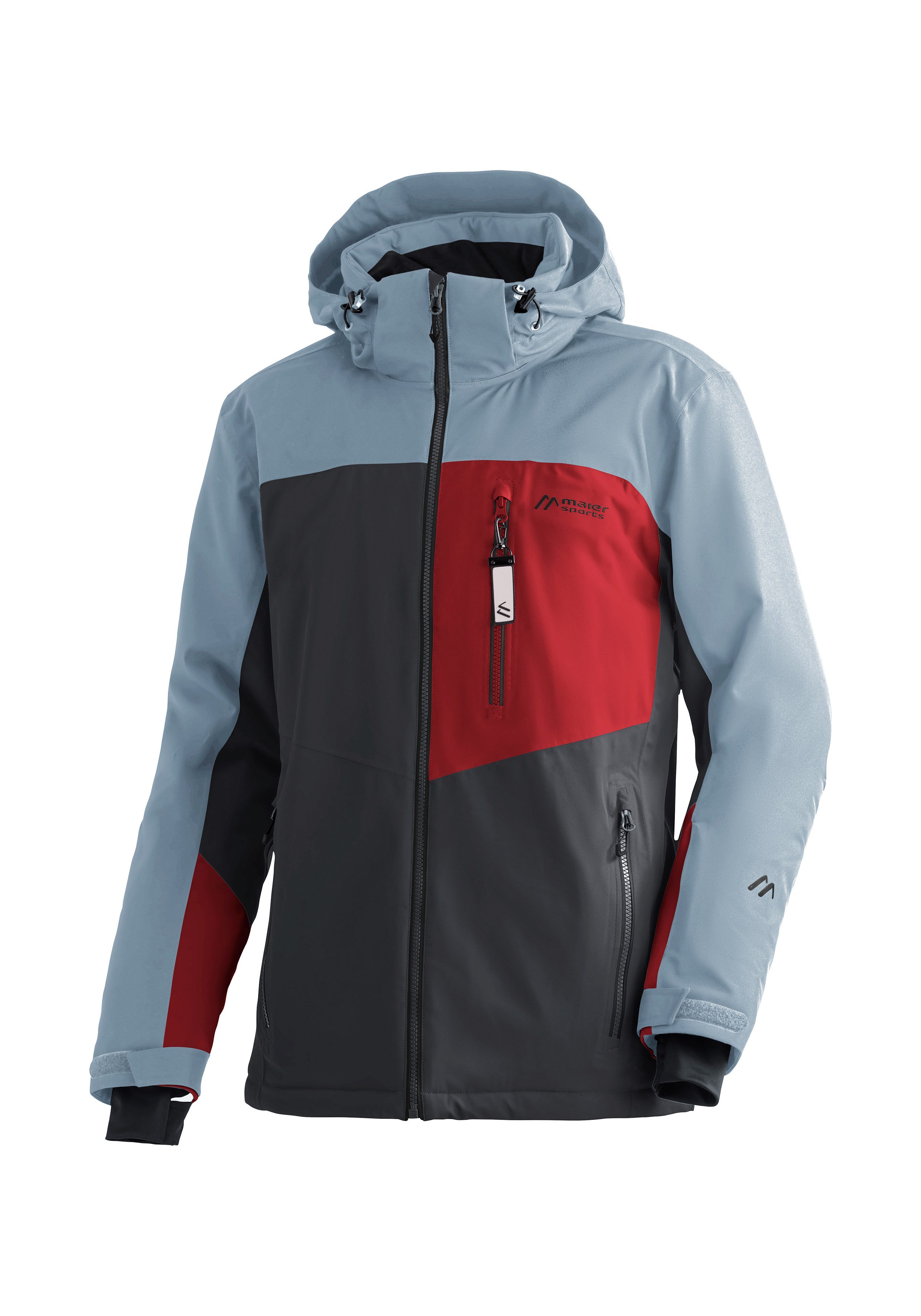 Maier Sports Skijacke Oravice Herren Winterjacke mit RV-Taschen und Kapuze, wasserdicht