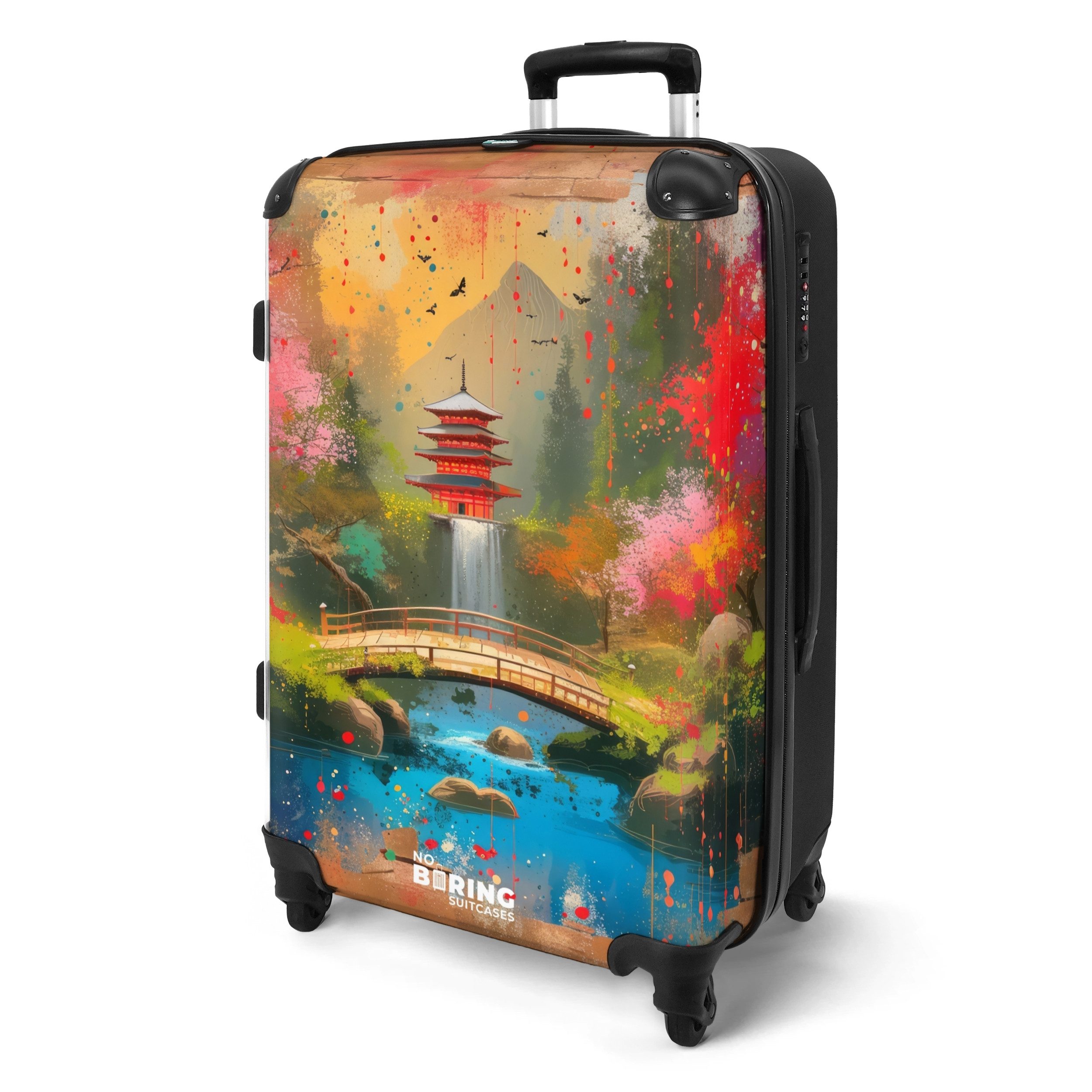 NoBoringSuitcases.com© Hartschalen-Trolley Japanischer Garten im Graffiti-S günstig online kaufen
