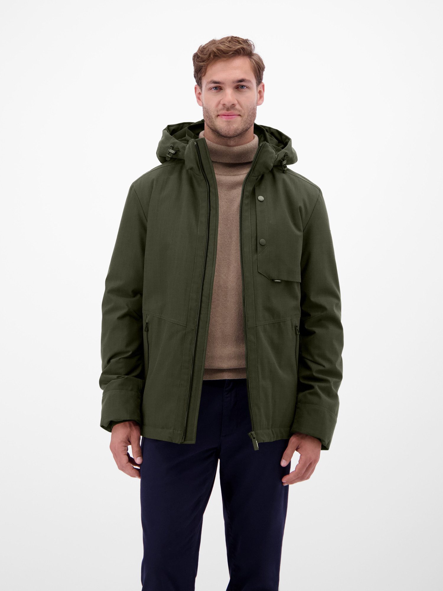 LERROS Outdoorjacke LERROS Herren Blouson in Stukturoptik Wasser- und windabweisend