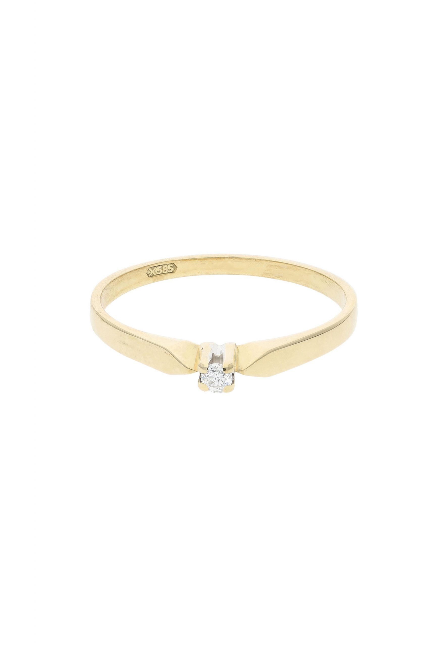 Damen Schmuck JuwelmaLux Fingerring Ring Gold mit Diamant(en) (1-tlg), Damen Ring Gold 585/000, inkl. Schmuckschachtel