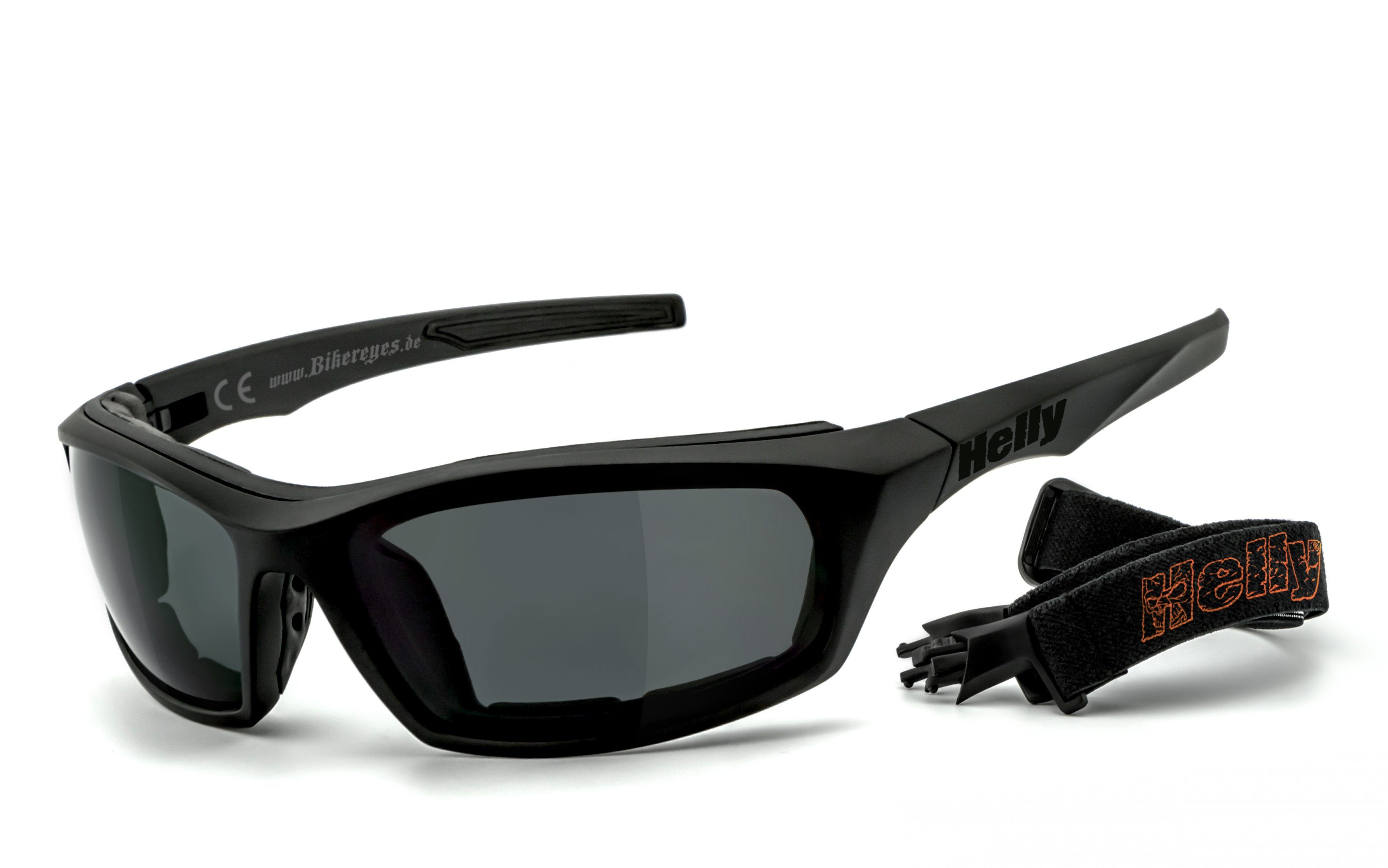 Helly - No.1 i-stealth, und Bügel Band Bikereyes Motorradbrille