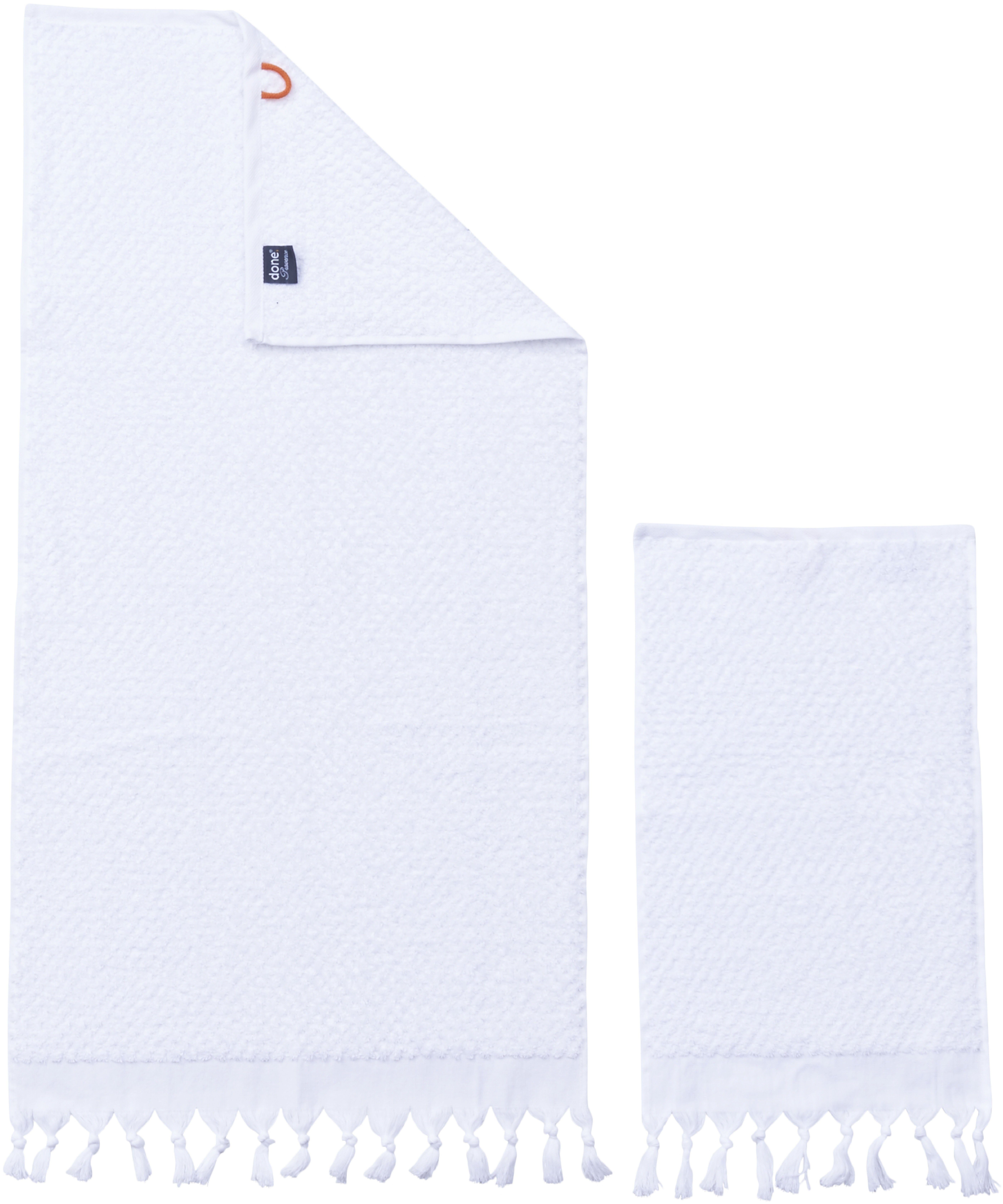 done.® Handtuch Set Varianten 4-tlg), Set weiß Walkfrottier, (Set, verschiedene Provence Farben, Waben-Optik, Uni Honeycomb, erhältlich