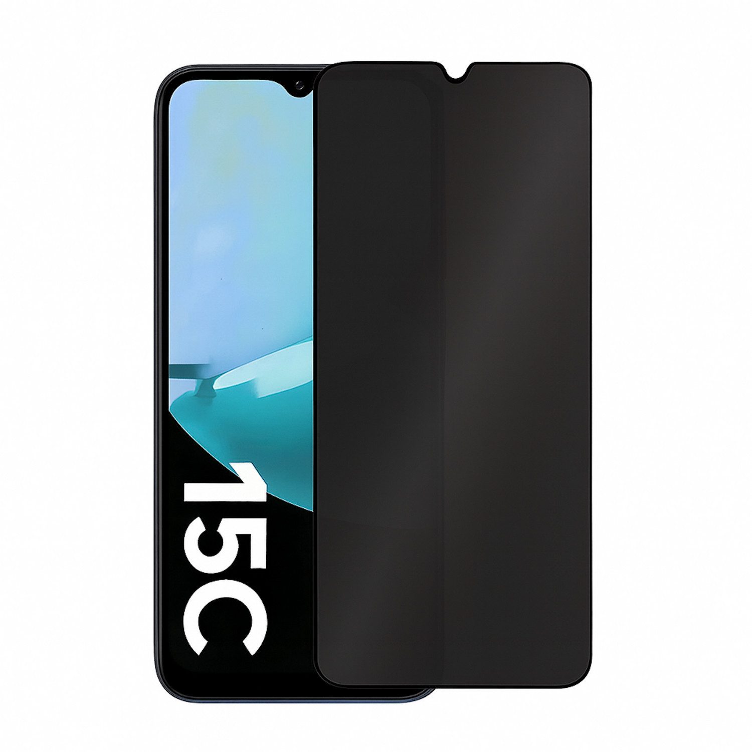 Wigento Displayschutzglas Privacy 1x für Xiaomi Redmi 15C 5G / 4G Display 9H Glas Blickschutz für Xiaomi Redmi 15C 5G / 4G, Privacy Display Schutz Glas