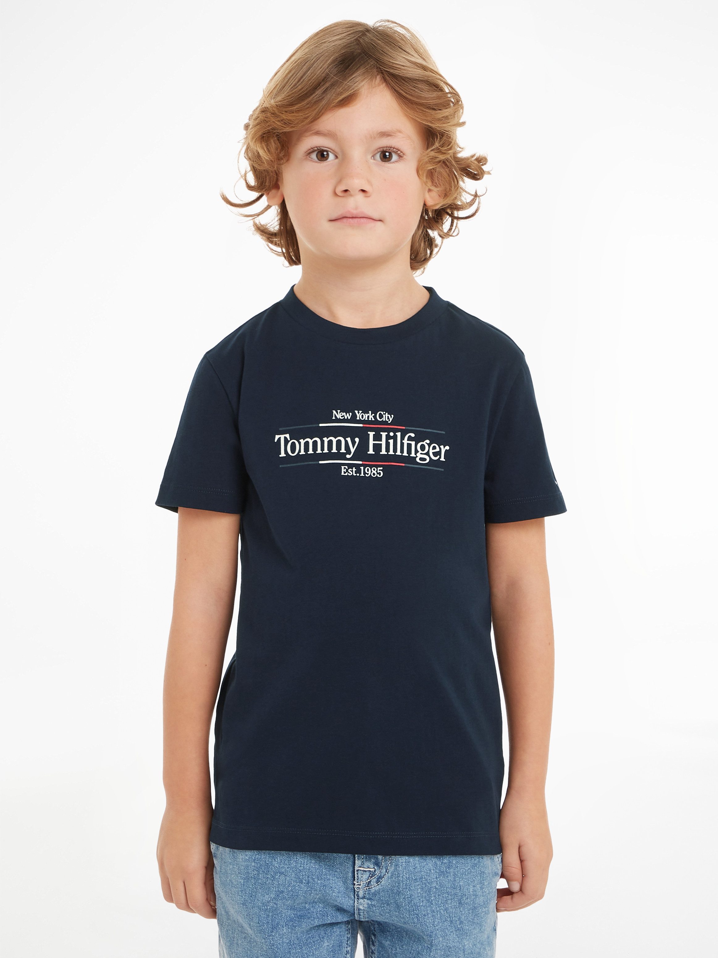 Tommy Hilfiger Kurzarmshirt ICON PRINT REGULAR TEE SS Kinder bis 16 Jahre mit Logoprägung