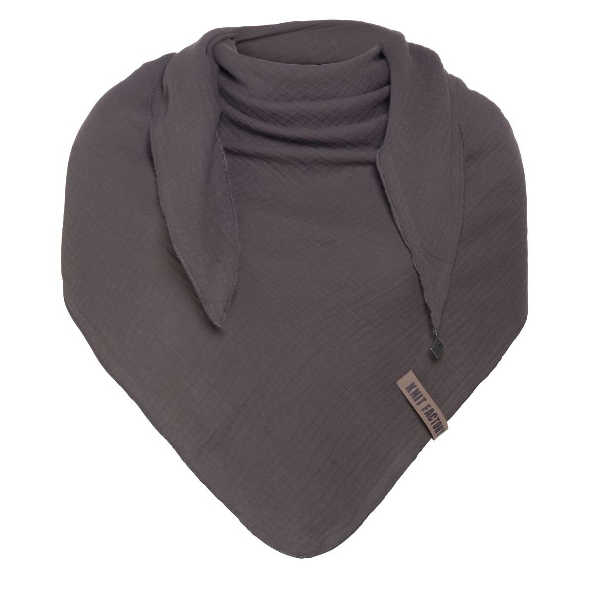 Schal Liv Dreiecksschals 190x85 cm Glatt Anthrazit