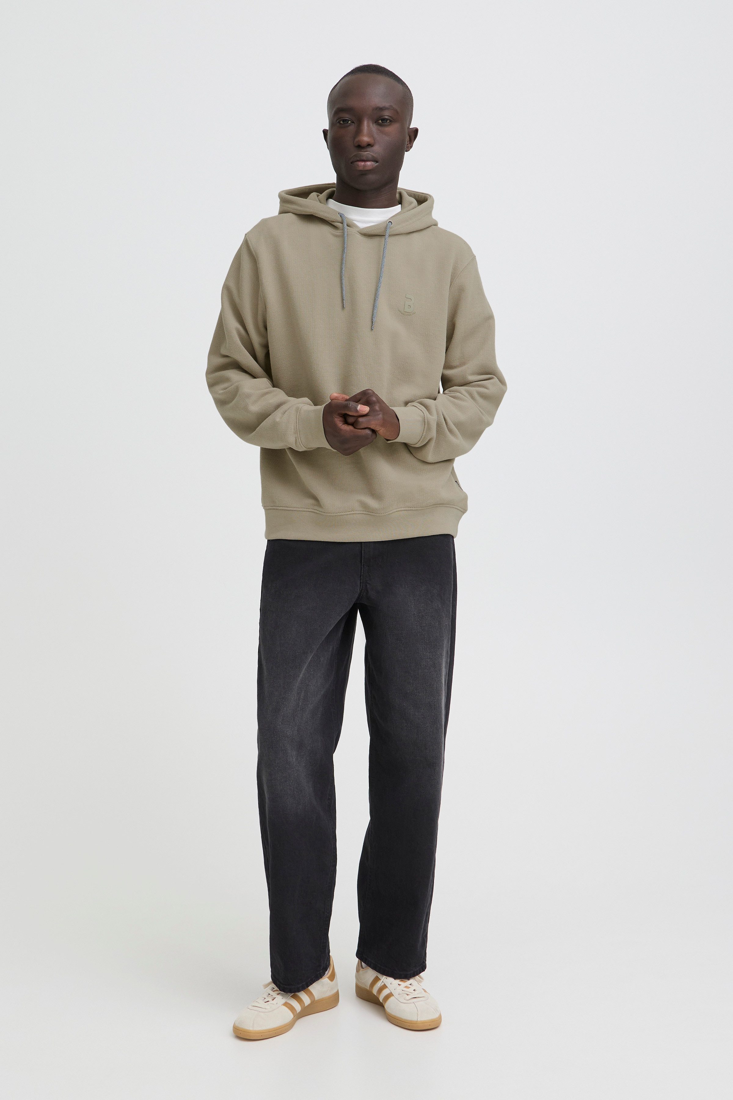 Blend Kapuzensweatshirt BHJUMA PIQUE SWEAT aus Baumwolle und Polyester, Regular Fit, ohne Verschluss