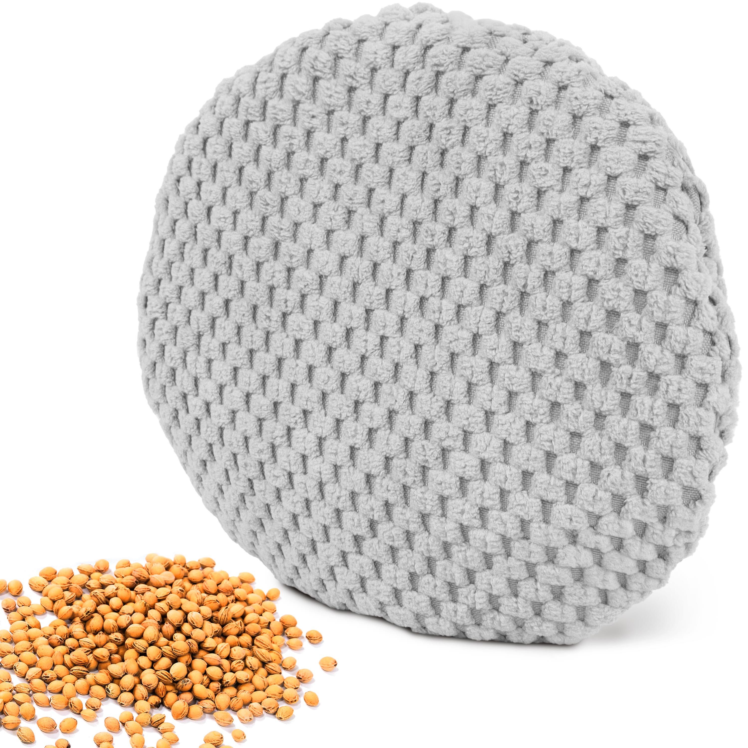 Amilian Подушка из вишневой косточки rund Ø16 cm - Грелки Mikrowelle & Kältekissen - Подушки, Mikrowellenkissen, für Nacken, Schulter, Bauch, Hände, punktuelle Wärme - mikrowellengeeignet