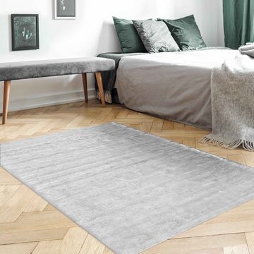 Teppich Vinyl Wohnzimmer Schlafzimmer Flur Küche 3D Steinoptik Beton, Bilderdepot24, rechteckig - grau glatt, nass wischbar (Küche, Tierhaare) - Saugroboter & Bodenheizung geeignet