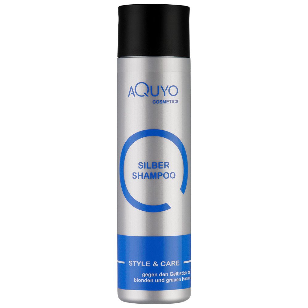 AQUYO Cosmetics Silbershampoo Silber Shampoo, Anti Gelbstich Shampoo für graues oder blondes Haar