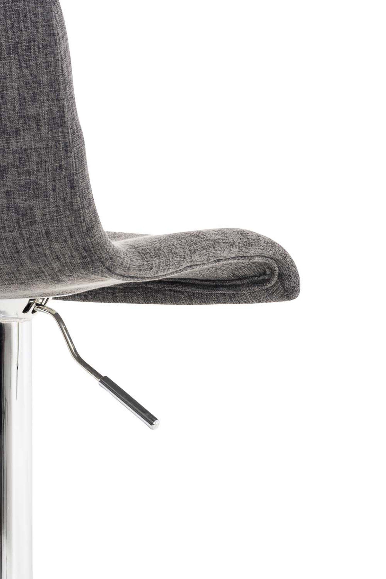 Hellgrau Sitzfläche: Hocker Metall TPFLiving Theke - Gestell Tresenhocker), für Hoover - Chrom & Stoff Fußstütze Barhocker Küche (mit -