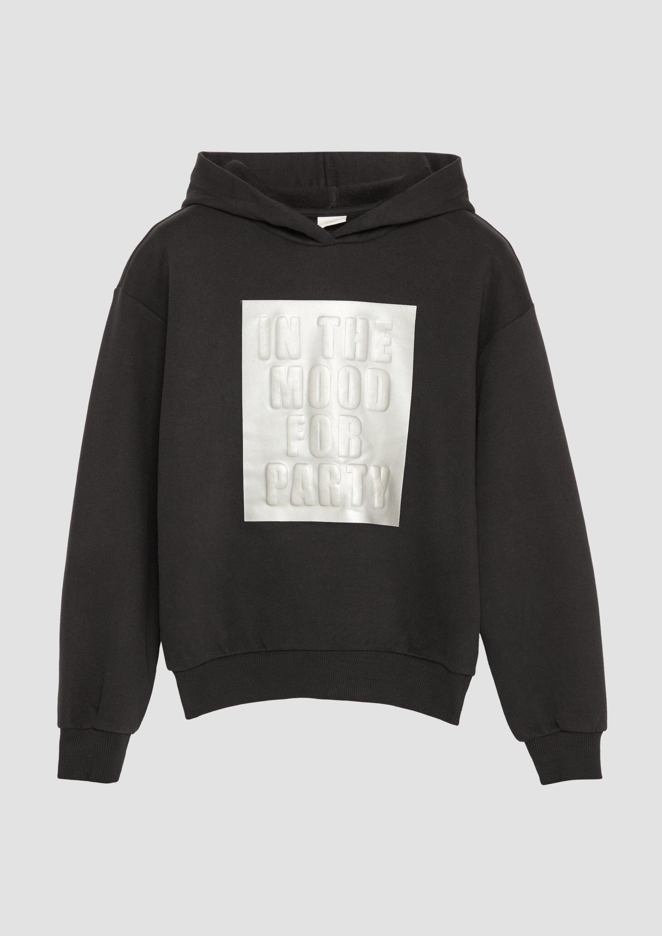 s.Oliver Sweatshirt Sweatshirt Wärmender Hoodie mit Metallic-Print günstig online kaufen