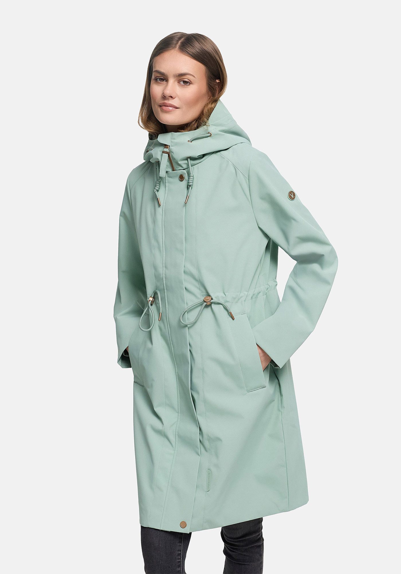 Marikoo Outdoorjacke Zilandaa Moderner Outdoorparka mit Kapuze und Kordelzug