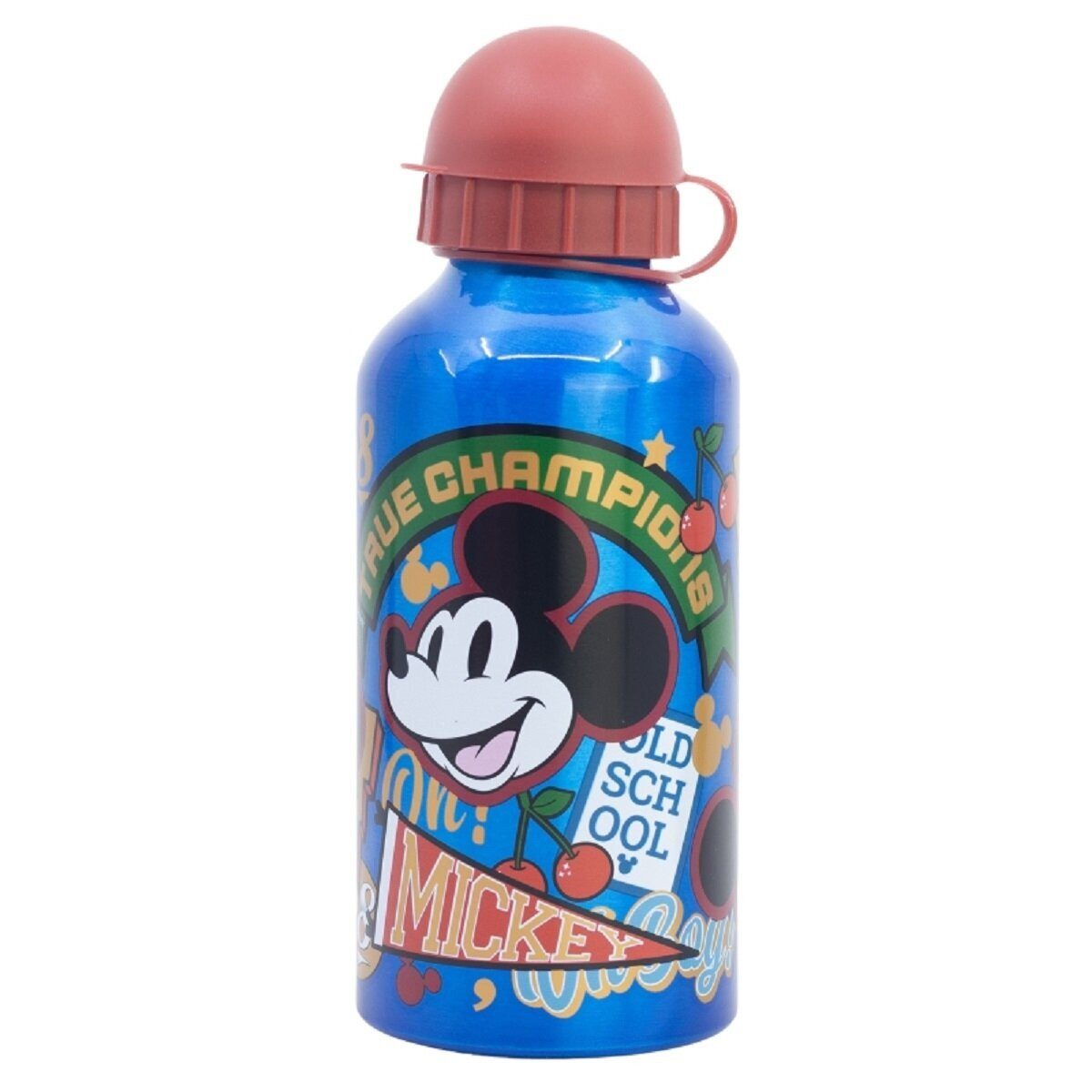 Disney Trinkflasche Disney Mickey Trinkflasche Aluminium, 400ml, mit Sicherheitsverschluss