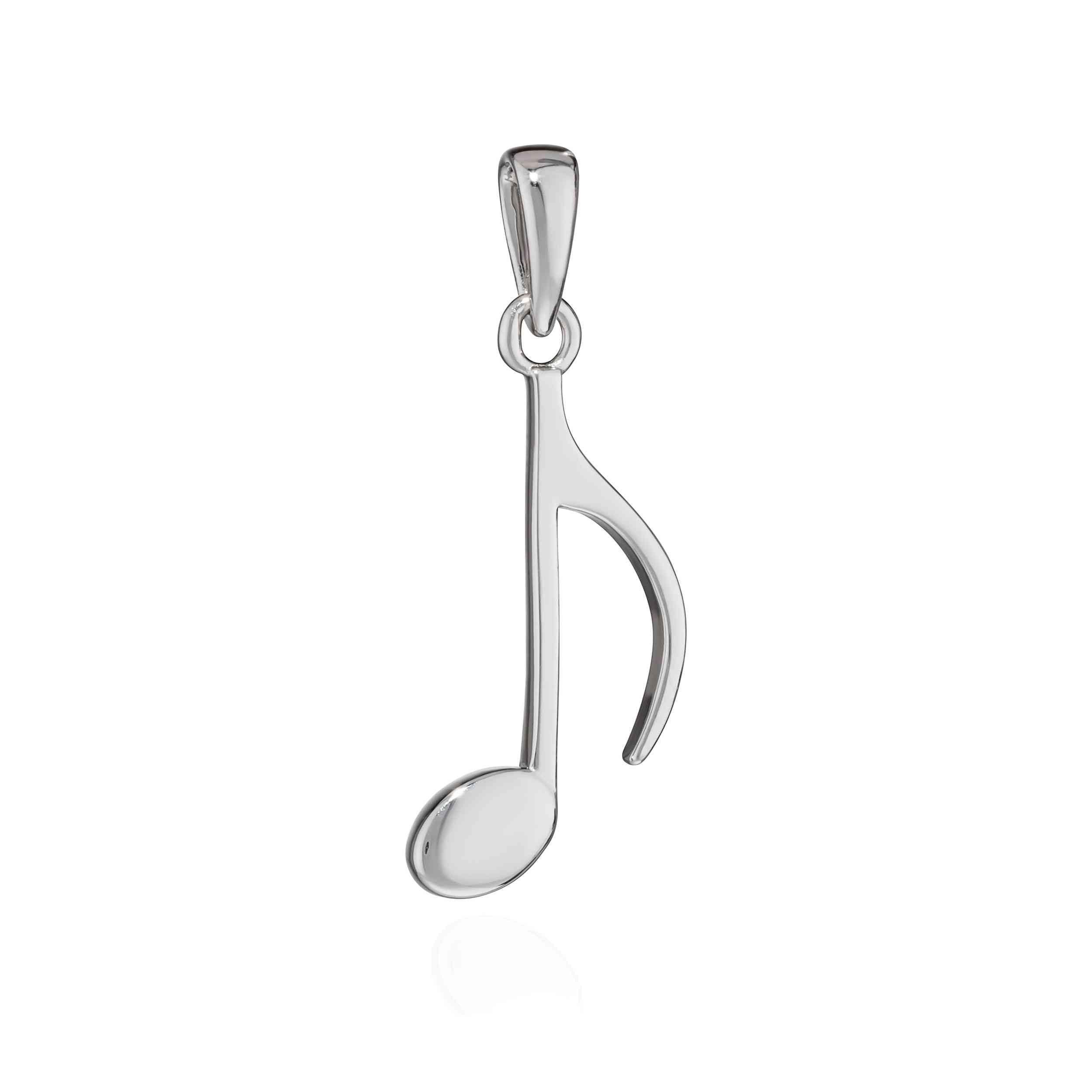 Kettenanhänger Musiknote – 925 Silber 16x12mm poliert