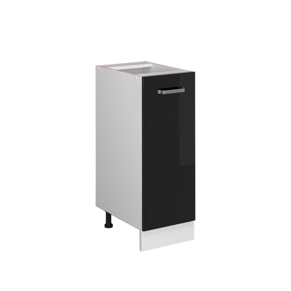 Vicco Apothekerschrank R-Line, Schwarz Hochglanz/Weiß, 30 günstig online kaufen