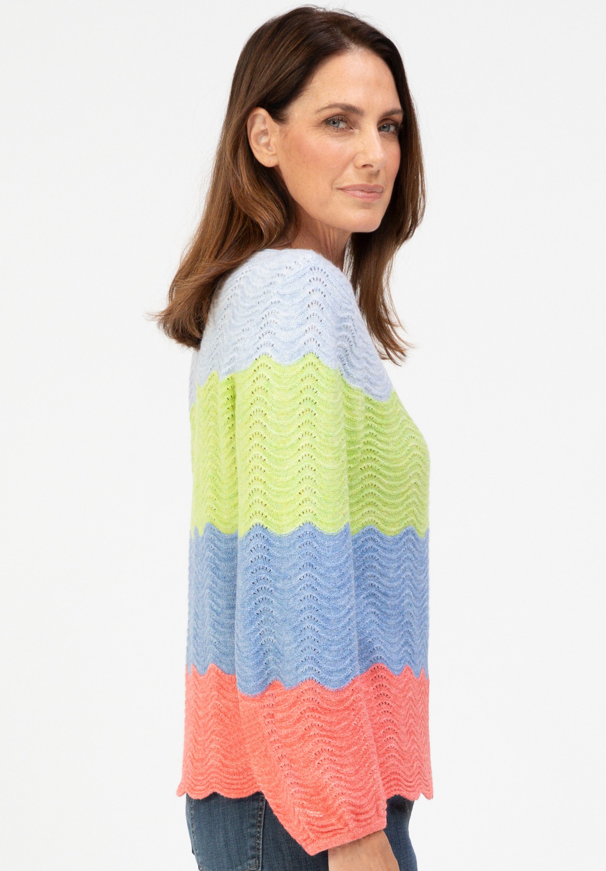 bianca Strickpullover REMIS in frischen Farben als Color-Blocking-Design