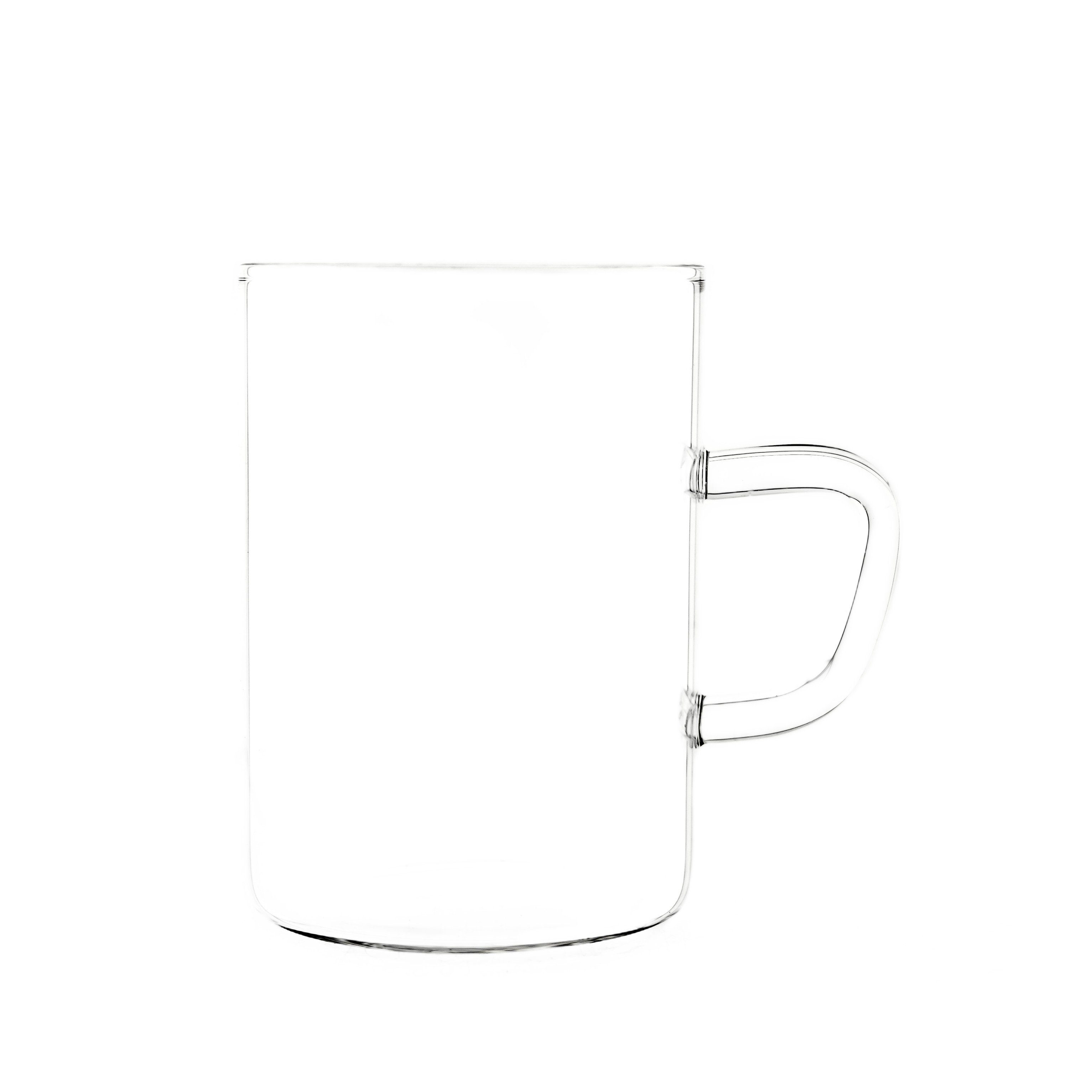 Mulex Teeglas 6 Teiliger Glas-Set mit Henkel für Tee oder Kafee 260 ml, 6-tlg.