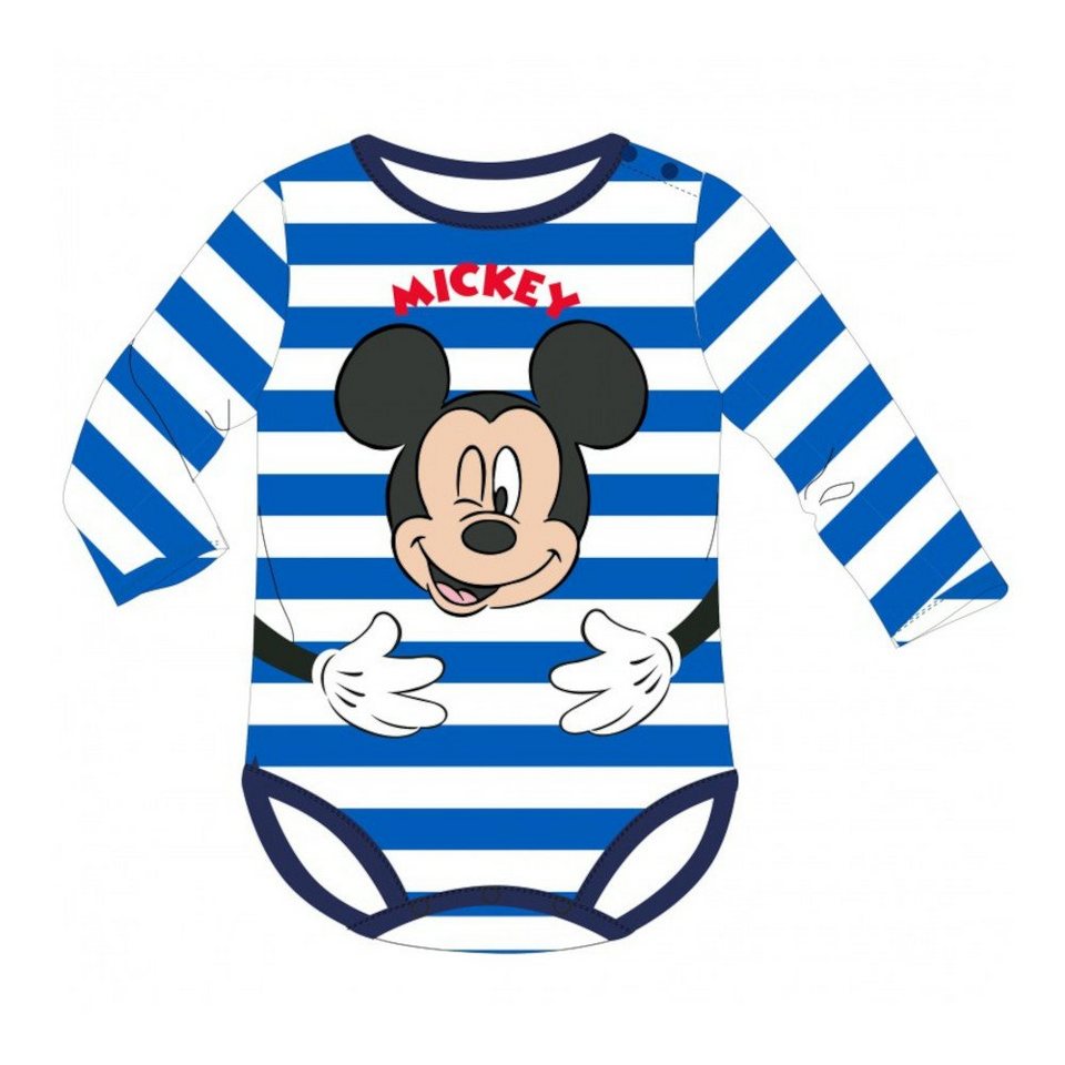 Disney Baby Langarmwickelbody Langarm-Body für Kleinkinder - Zwinkernde  Mickey Mouse - Niedlich &