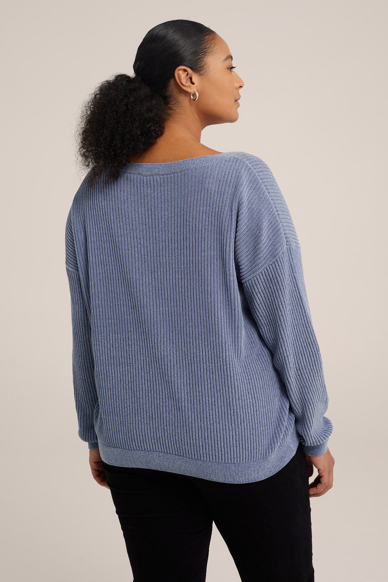 Graublau WE (1-tlg) Longpullover Fashion