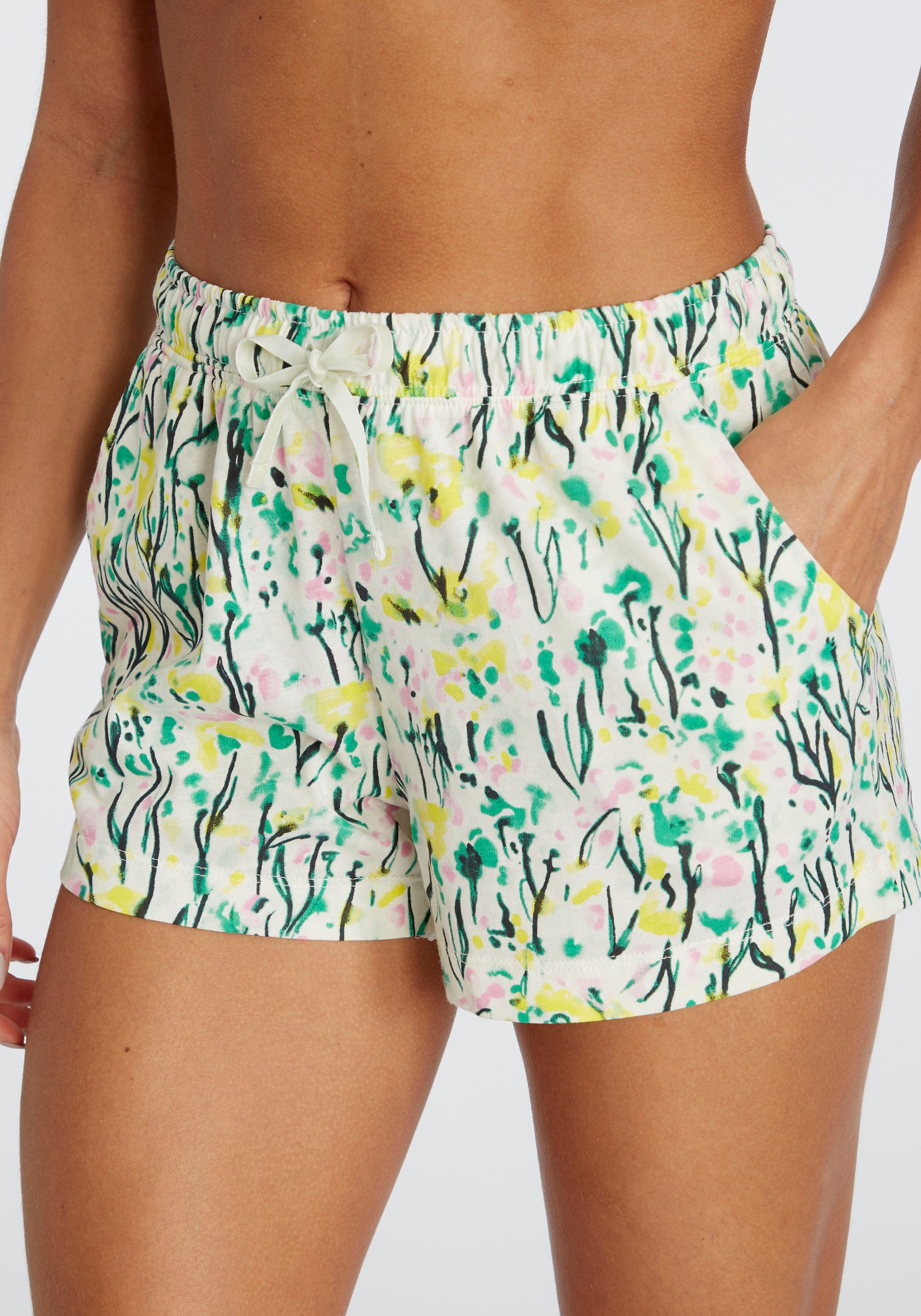 Vivance Dreams Pyjamashorts mit Aquarell-Muster
