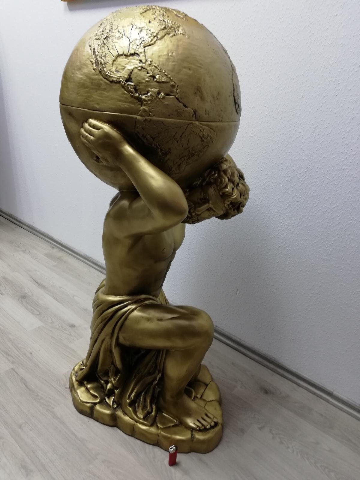 JVmoebel Skulptur »Antik Stil Klassischer Globus Atlas Minibar Bar Wein  Regal Statue Skulptur Deko« online kaufen | OTTO