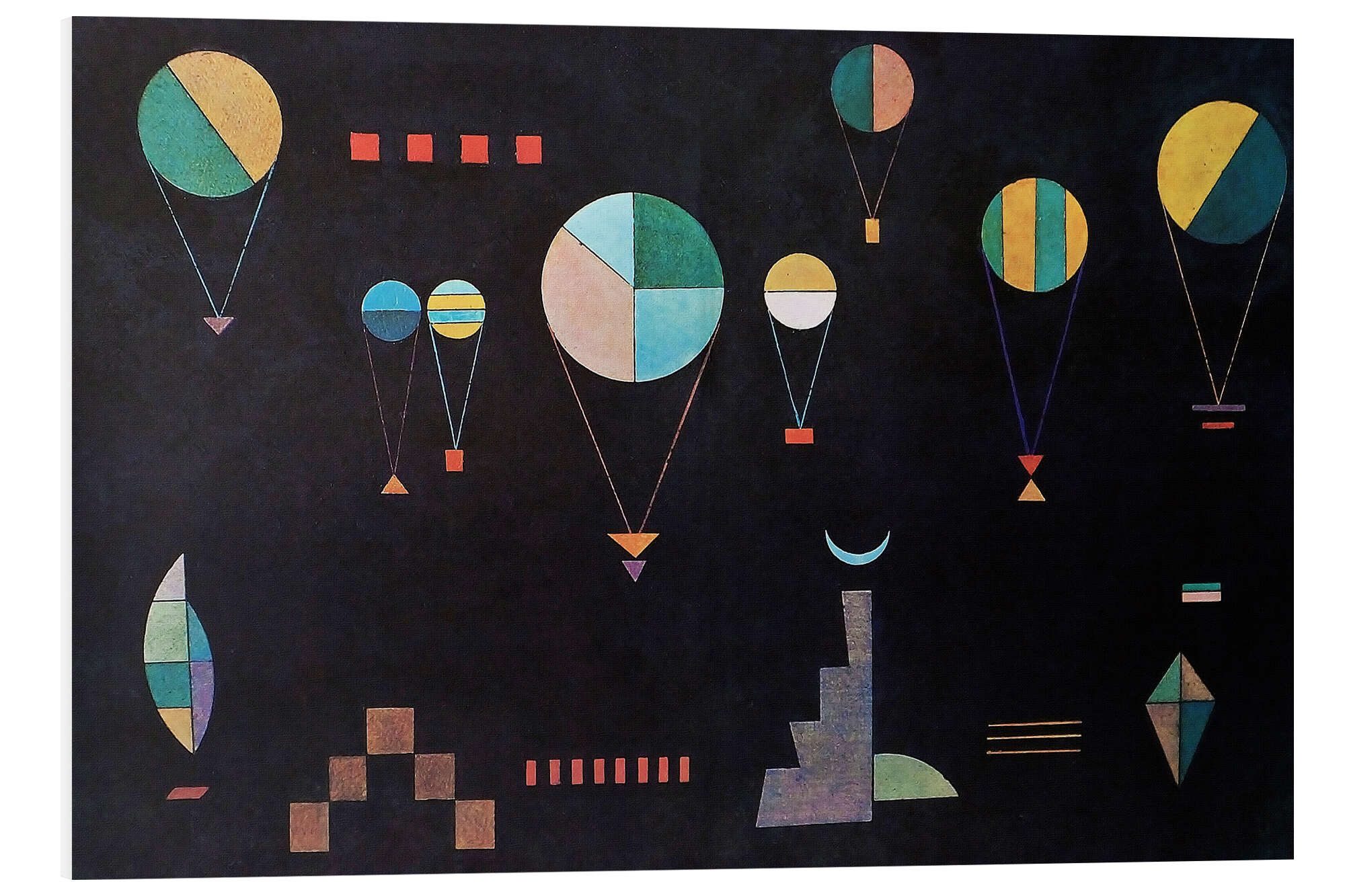 Posterlounge Forex-Bild Wassily Kandinsky, Flach-Tief, Malerei